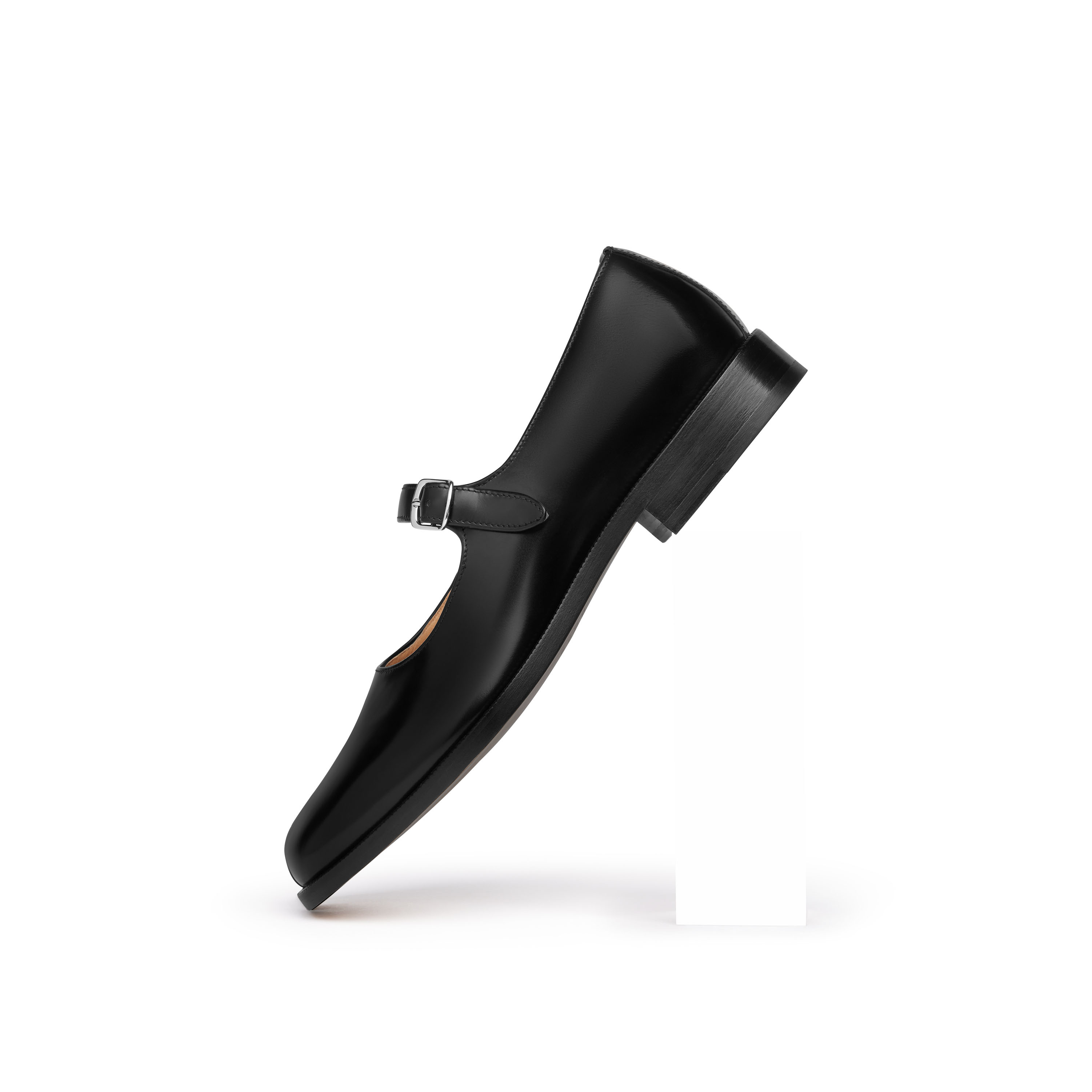Men's Black Leather Tabi City Mary-Janes | Maison Margiela