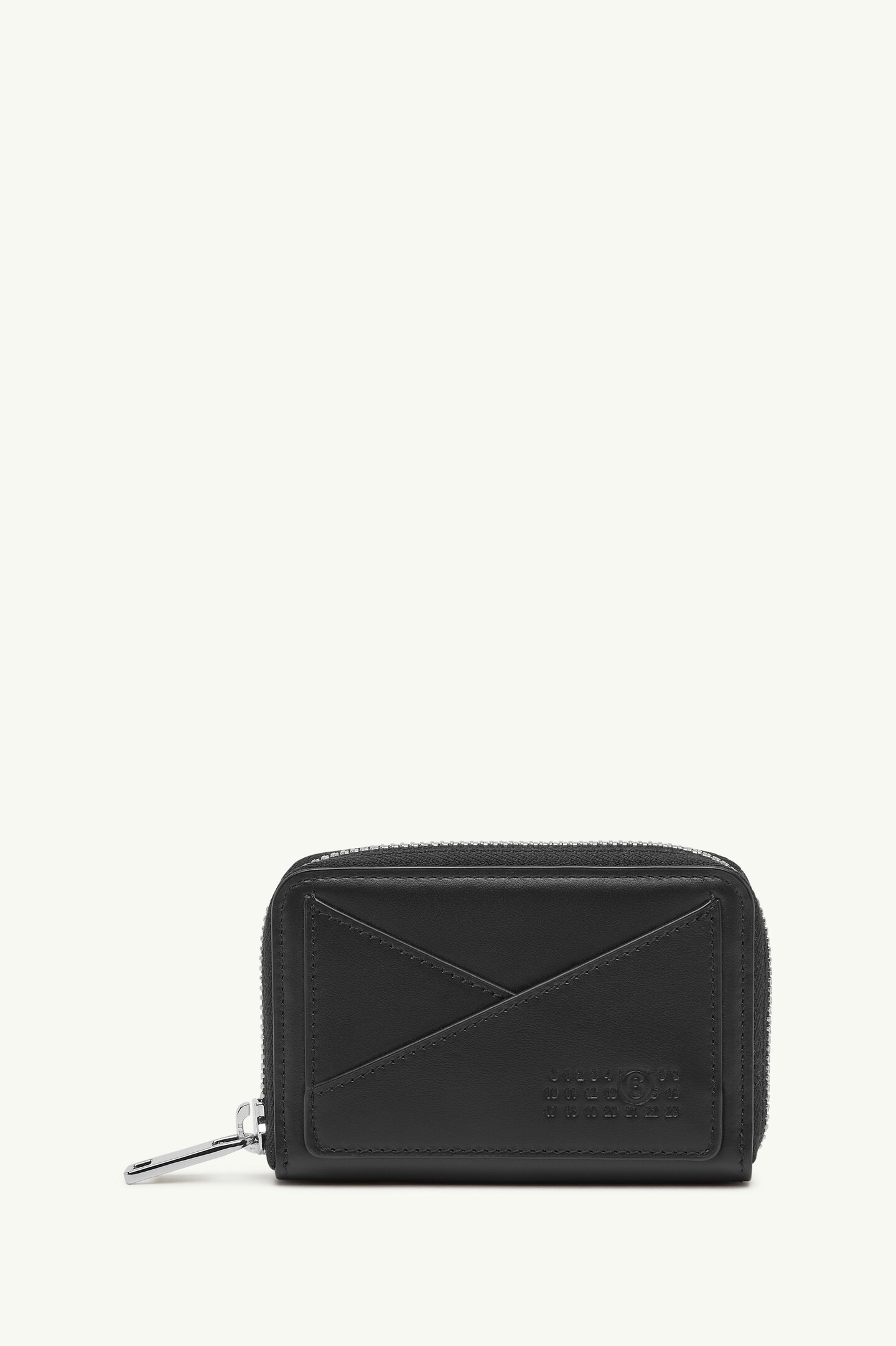 Black Japanese 6 Zip-Around wallet | MM6 Official