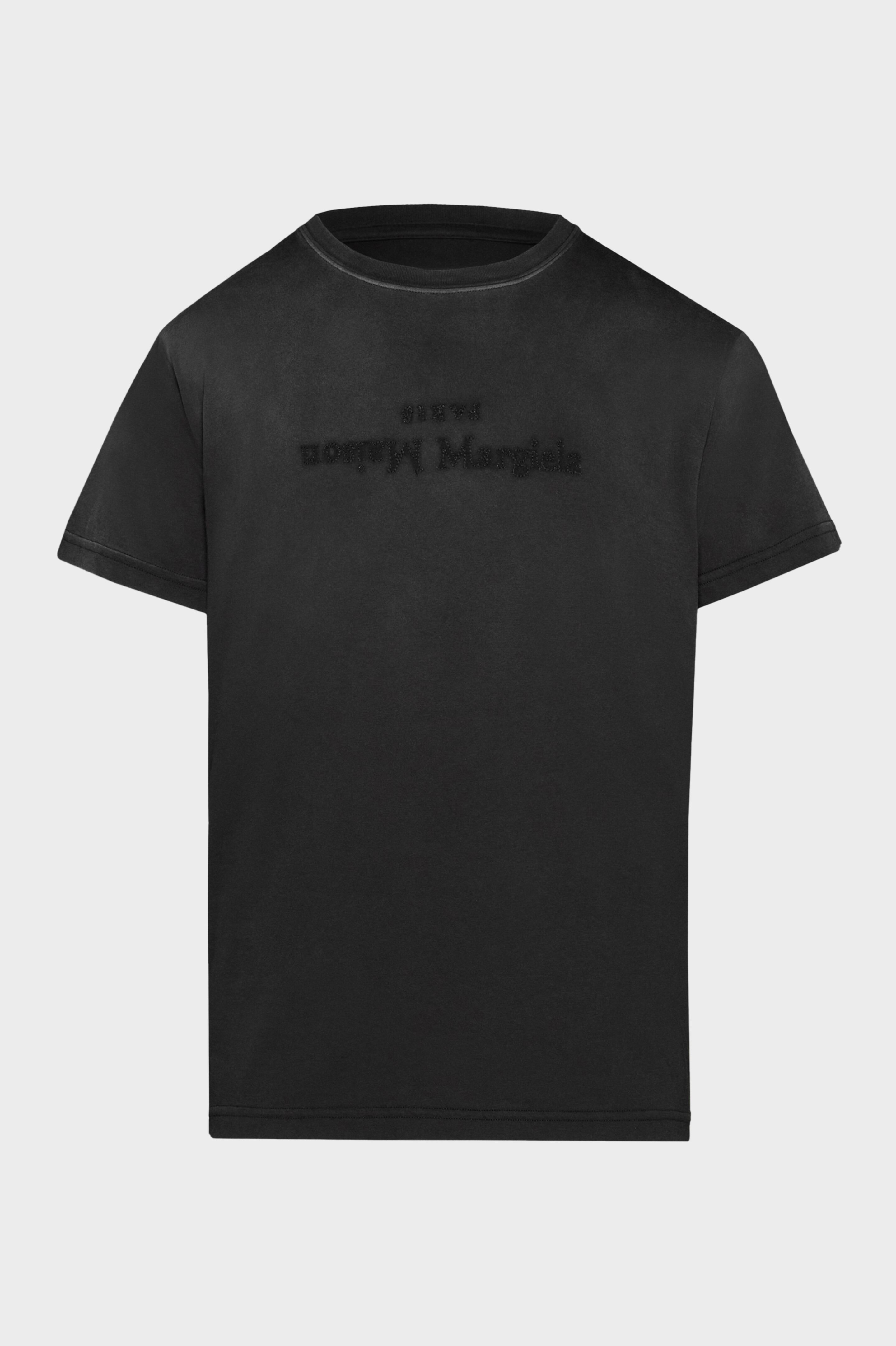 【美品】Maison Margiela マルジェラ反転ロゴ Tシャツ 52 黒 Maison Margiela（メゾンマルジェラ）の「【MAISON MARGIELA