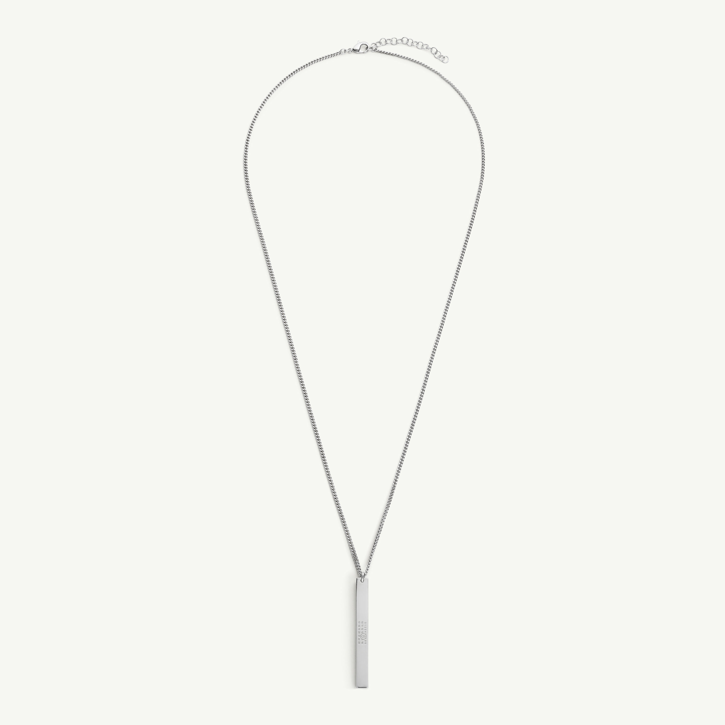 Gray Numeric bar necklace | MM6 Official