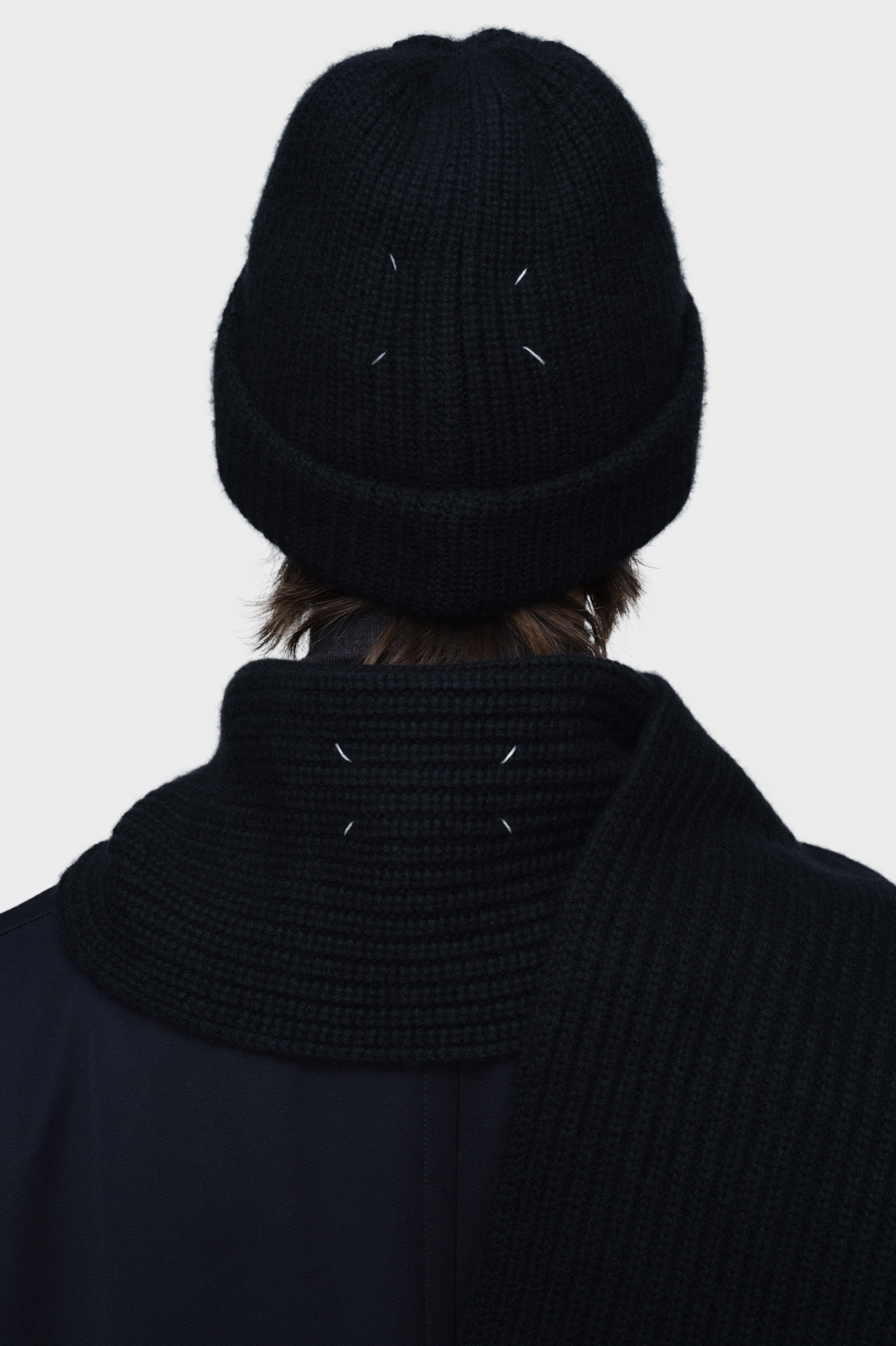 Dark Blue Cashmere beanie | Maison Margiela Official