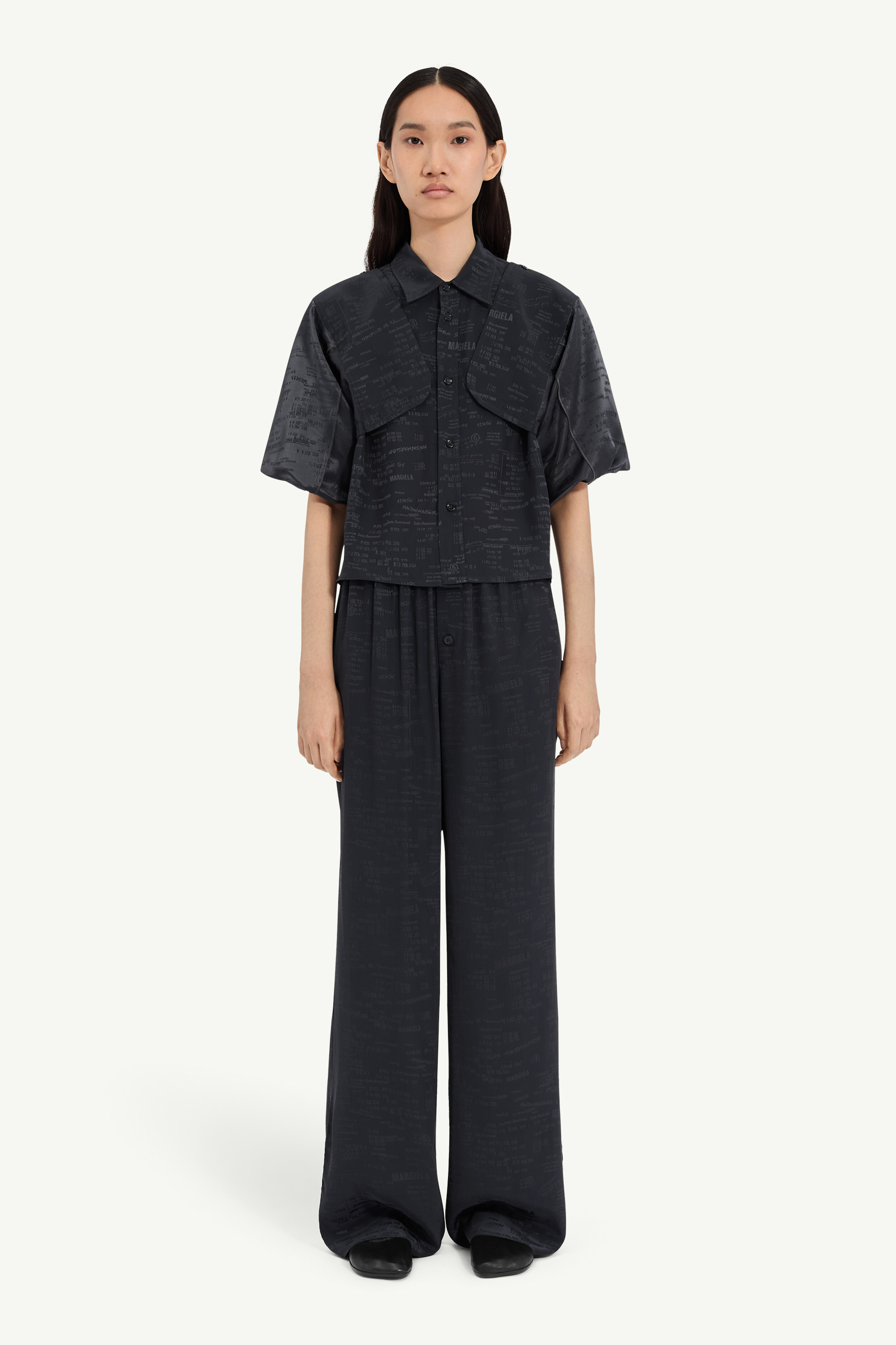 Jacquard convertible shirt