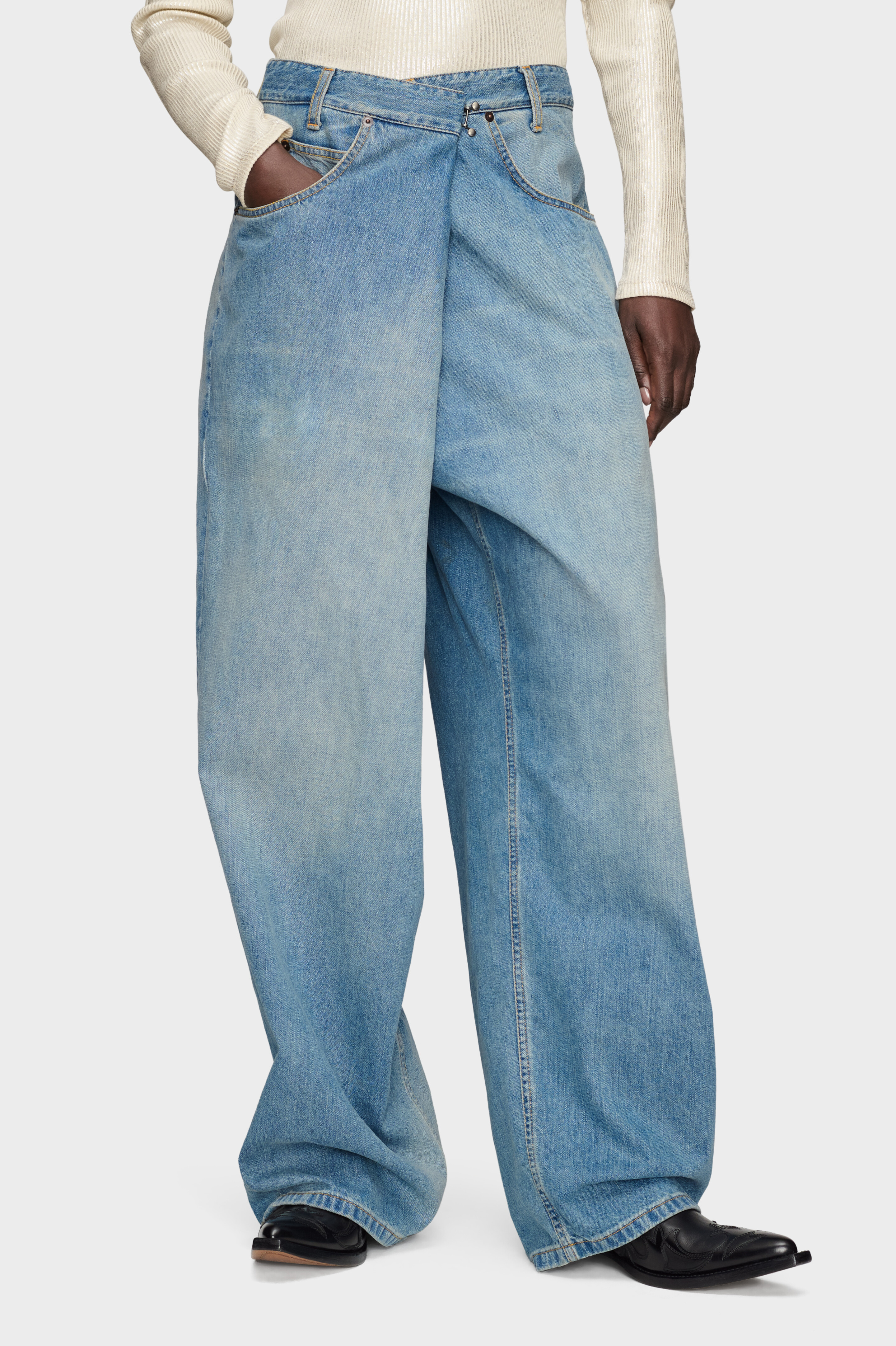 Blue jeans Wrap Denim Jeans | Maison Margiela Official