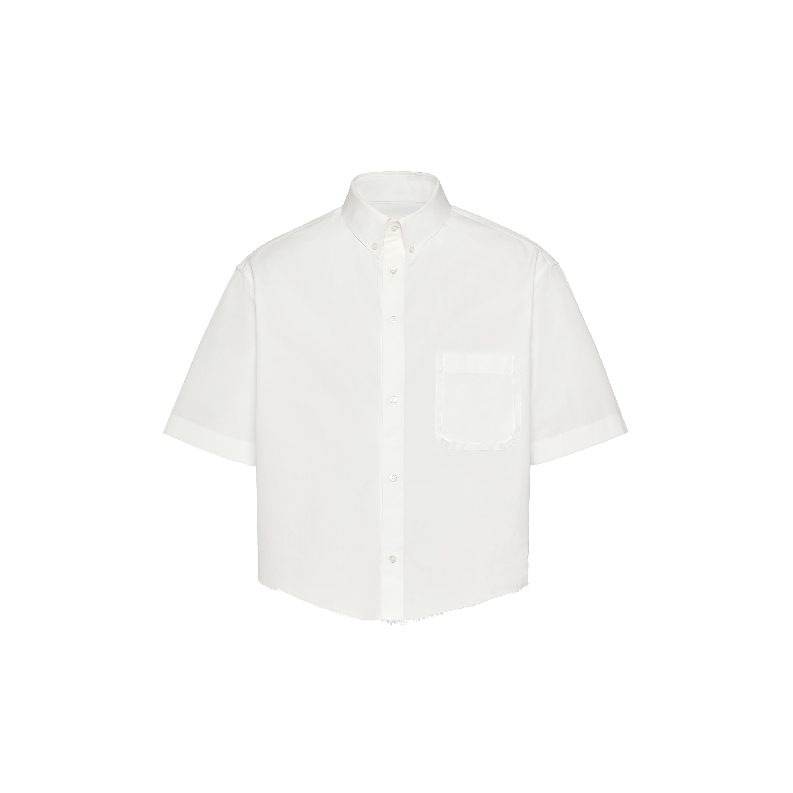 Men's White Cotton Short-Sleeved Shirt | Maison Margiela