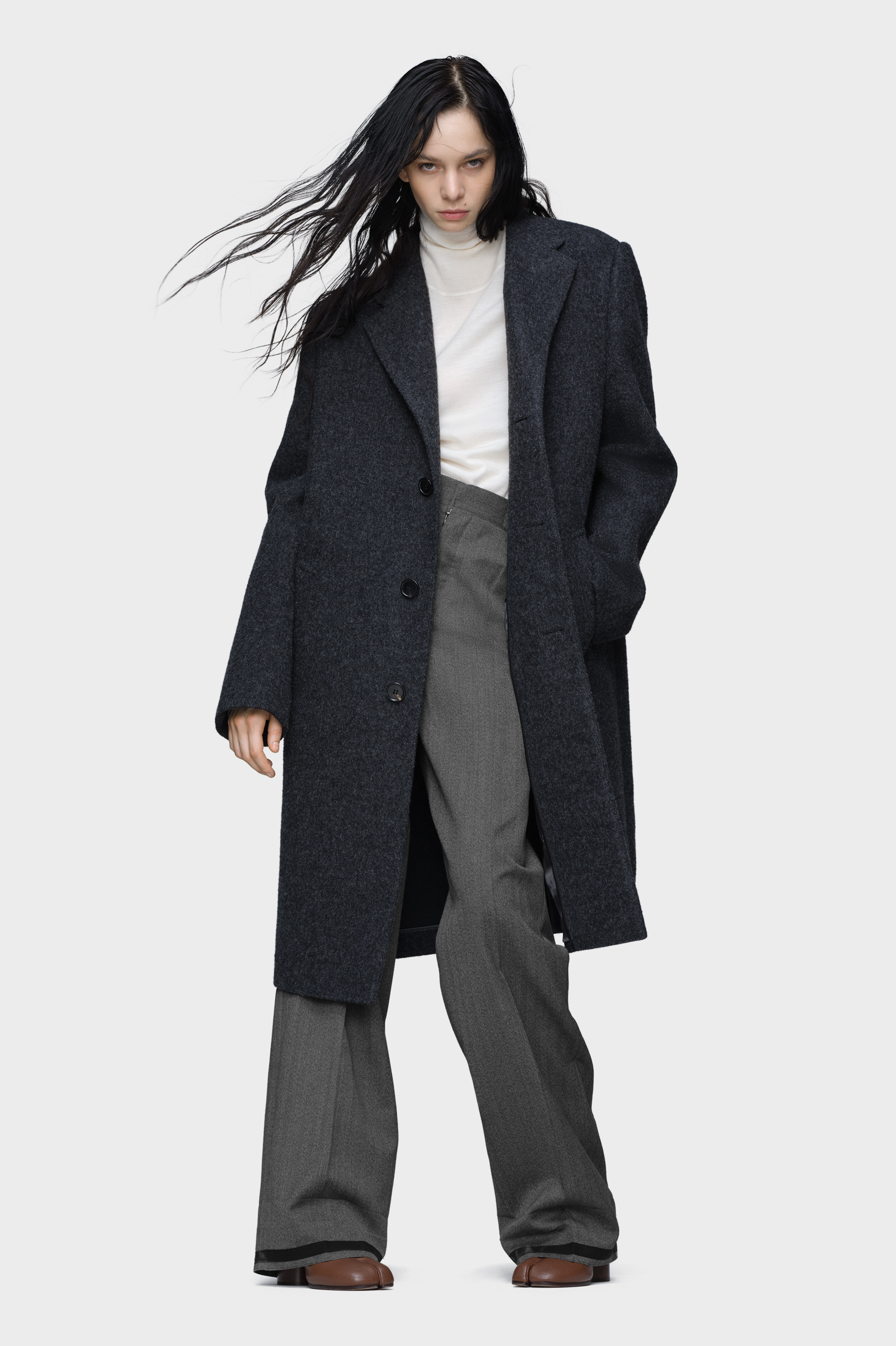 nullsさま】マルジェラ リブ編みフルジップハイネックセーター メゾン