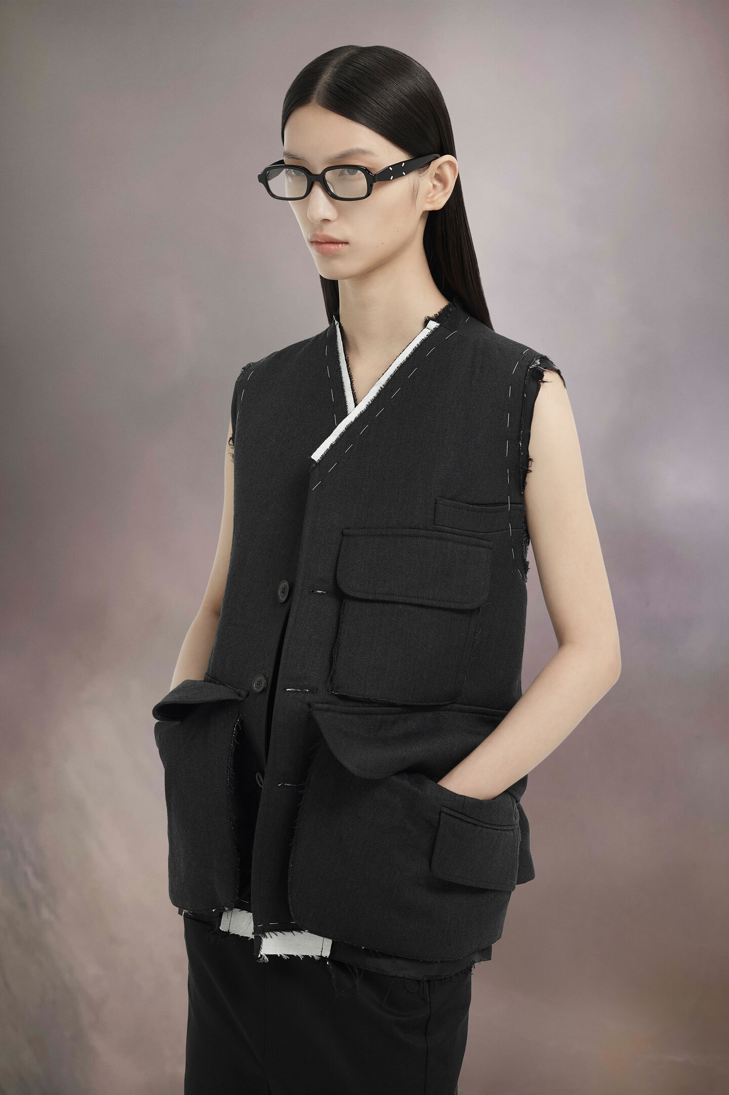 Black Rectangular Glasses x Gentle Monster​ | Maison Margiela