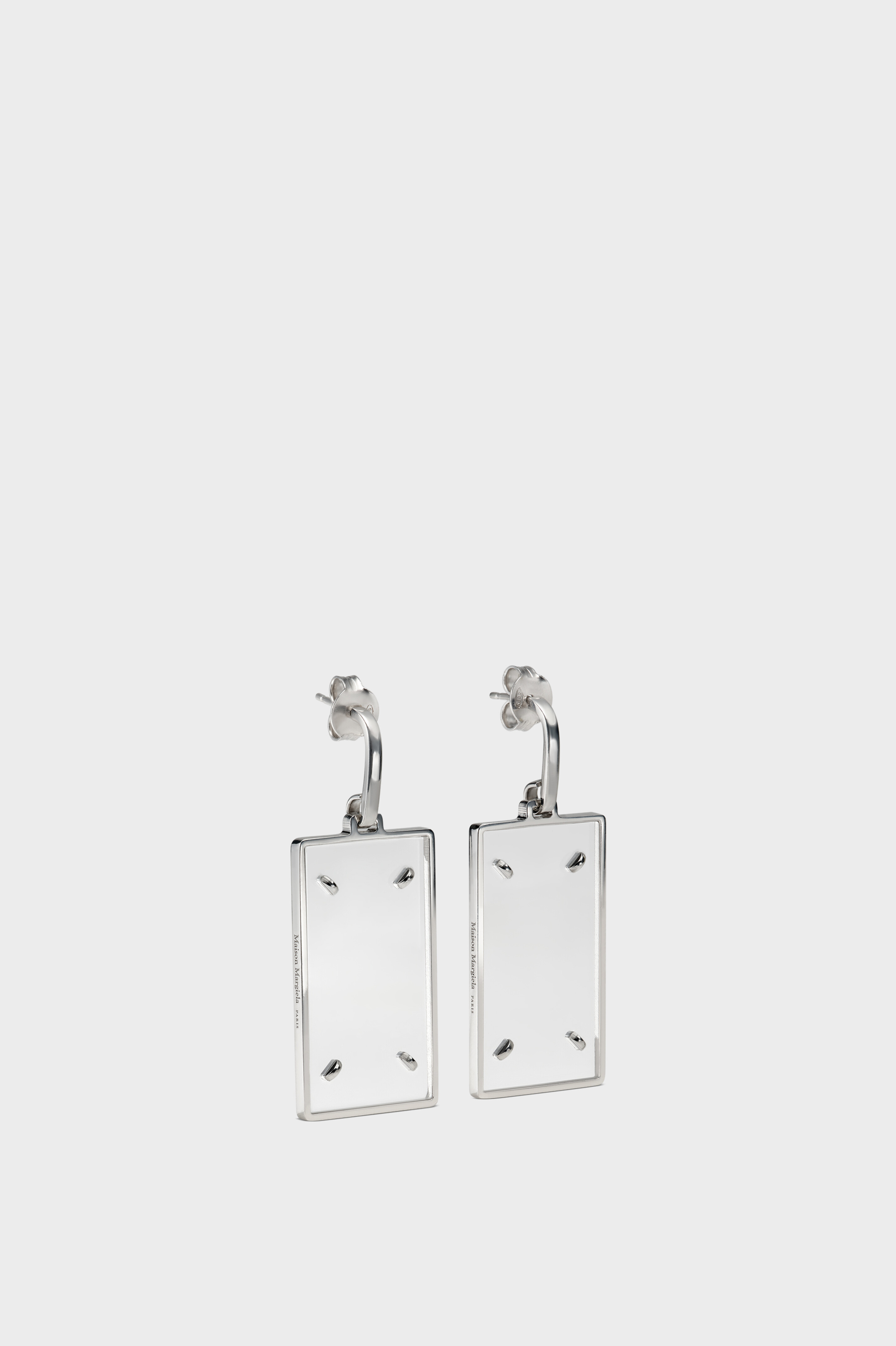 Polished palladio Four Stitches Earrings | Maison Margiela Official