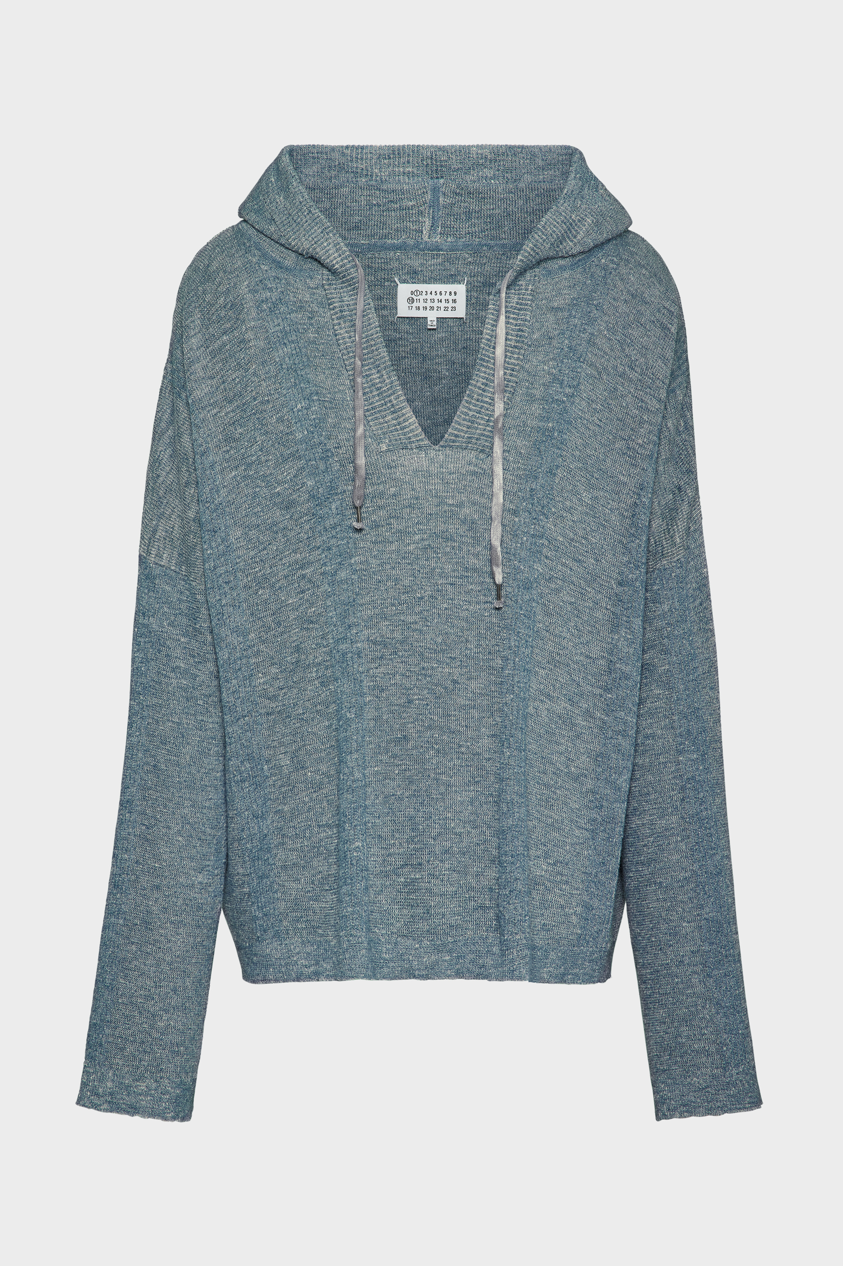 Summer chiné knit hoodie