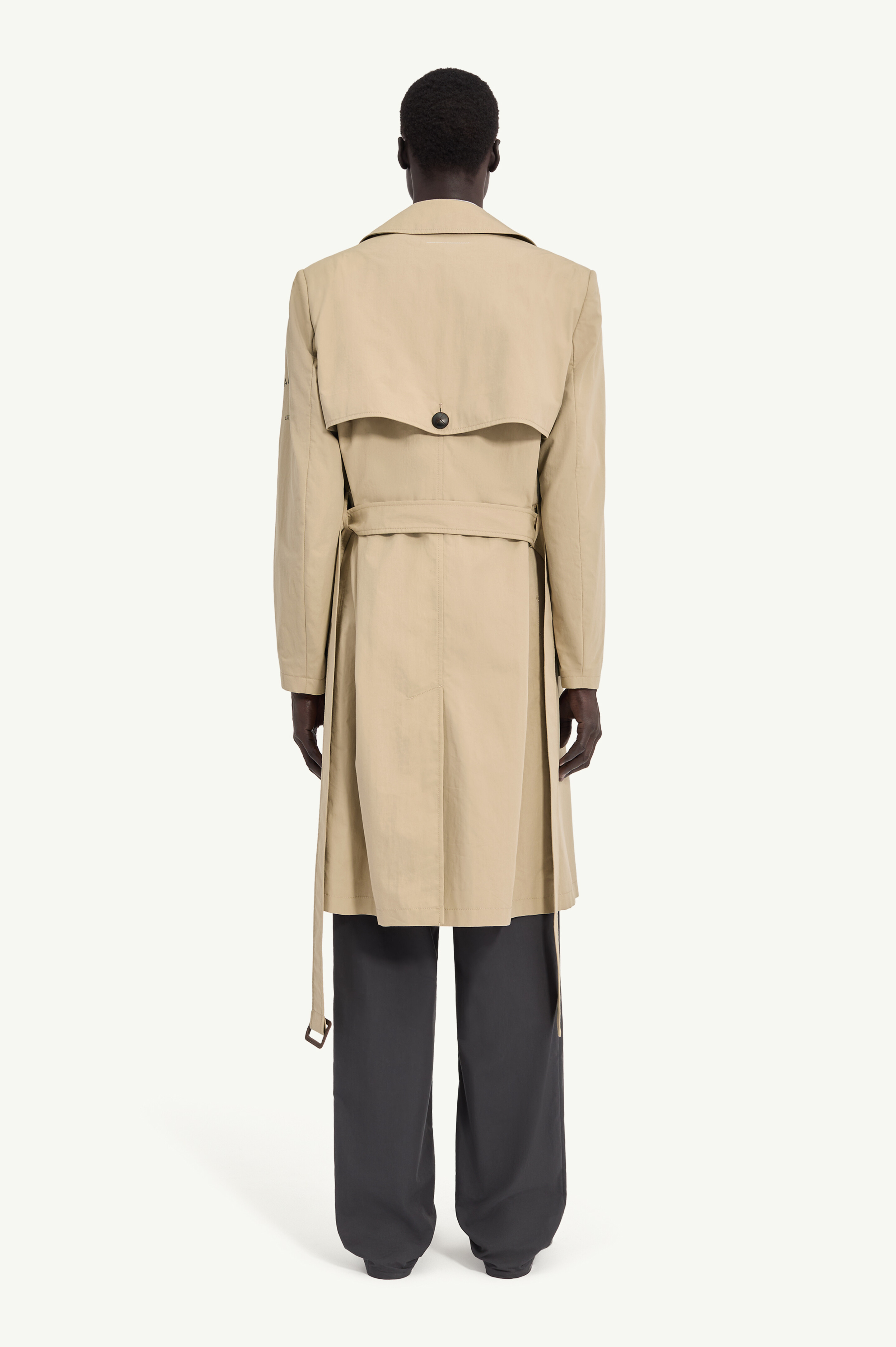 Brown Double-Breasted Belted Trench Coat | MM6 Official