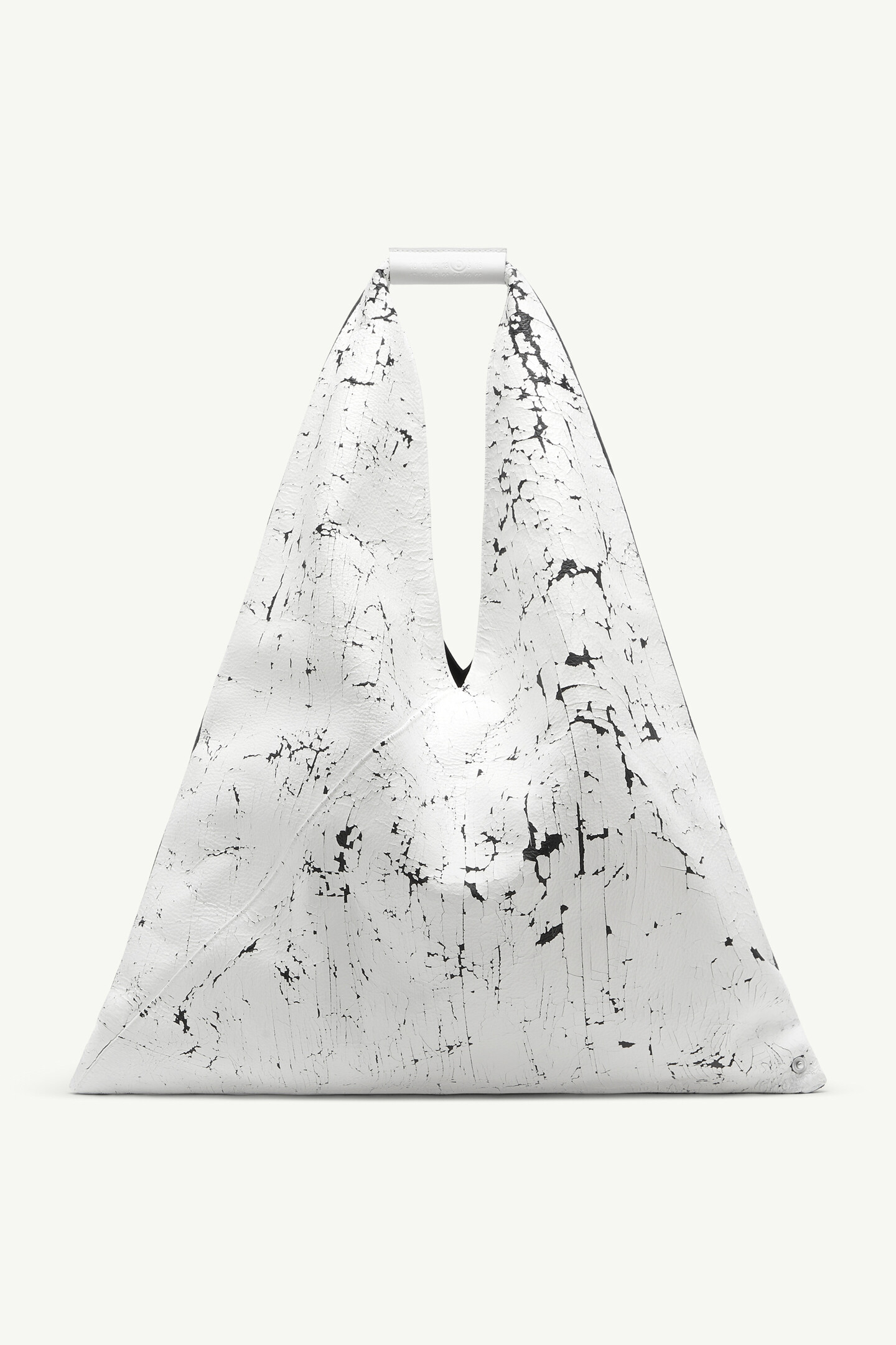 Black/White Calf Leather Japanese Handbag | Maison Margiela