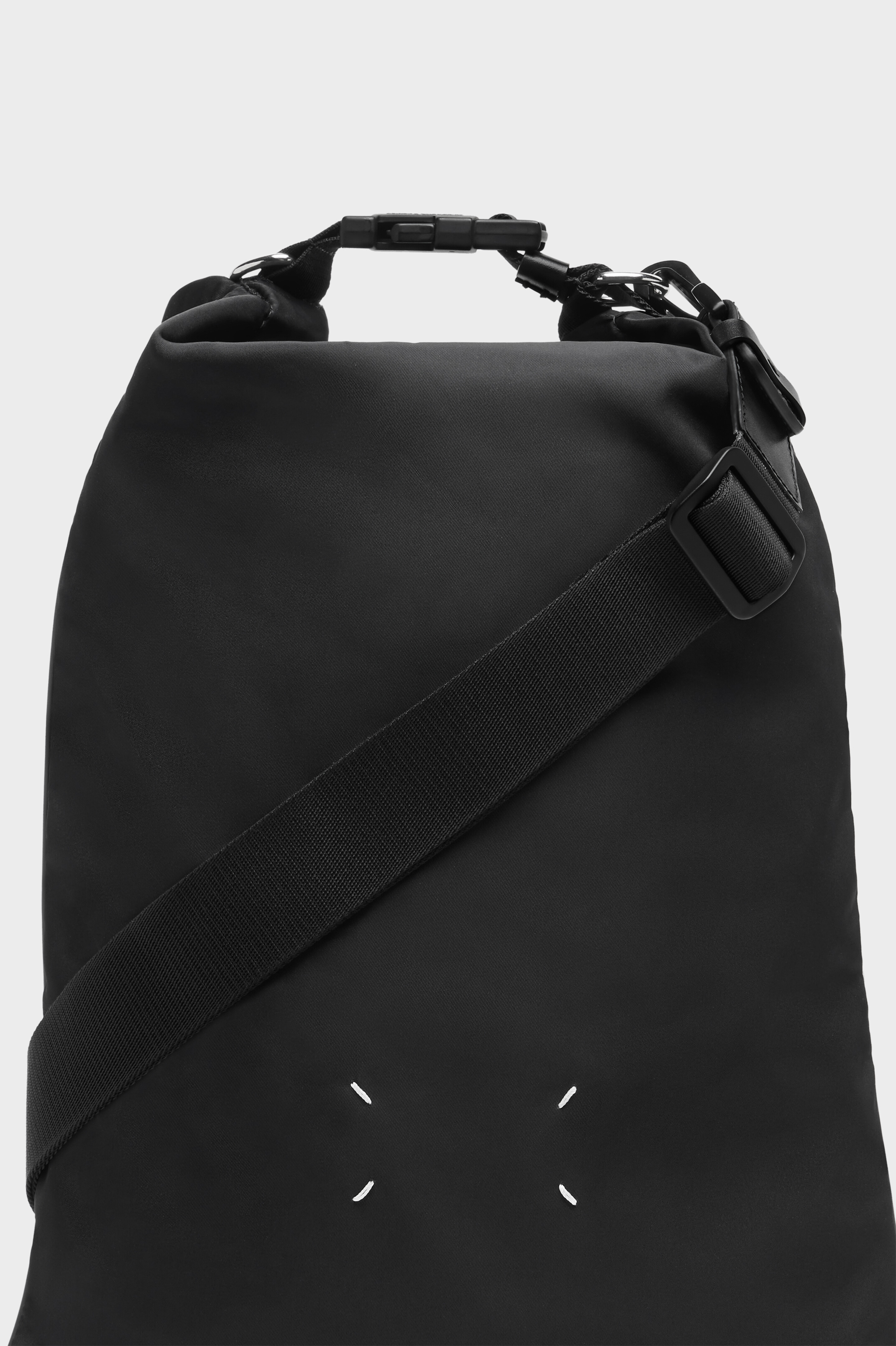 Black High Tech Roll Up Backpack | Maison Margiela