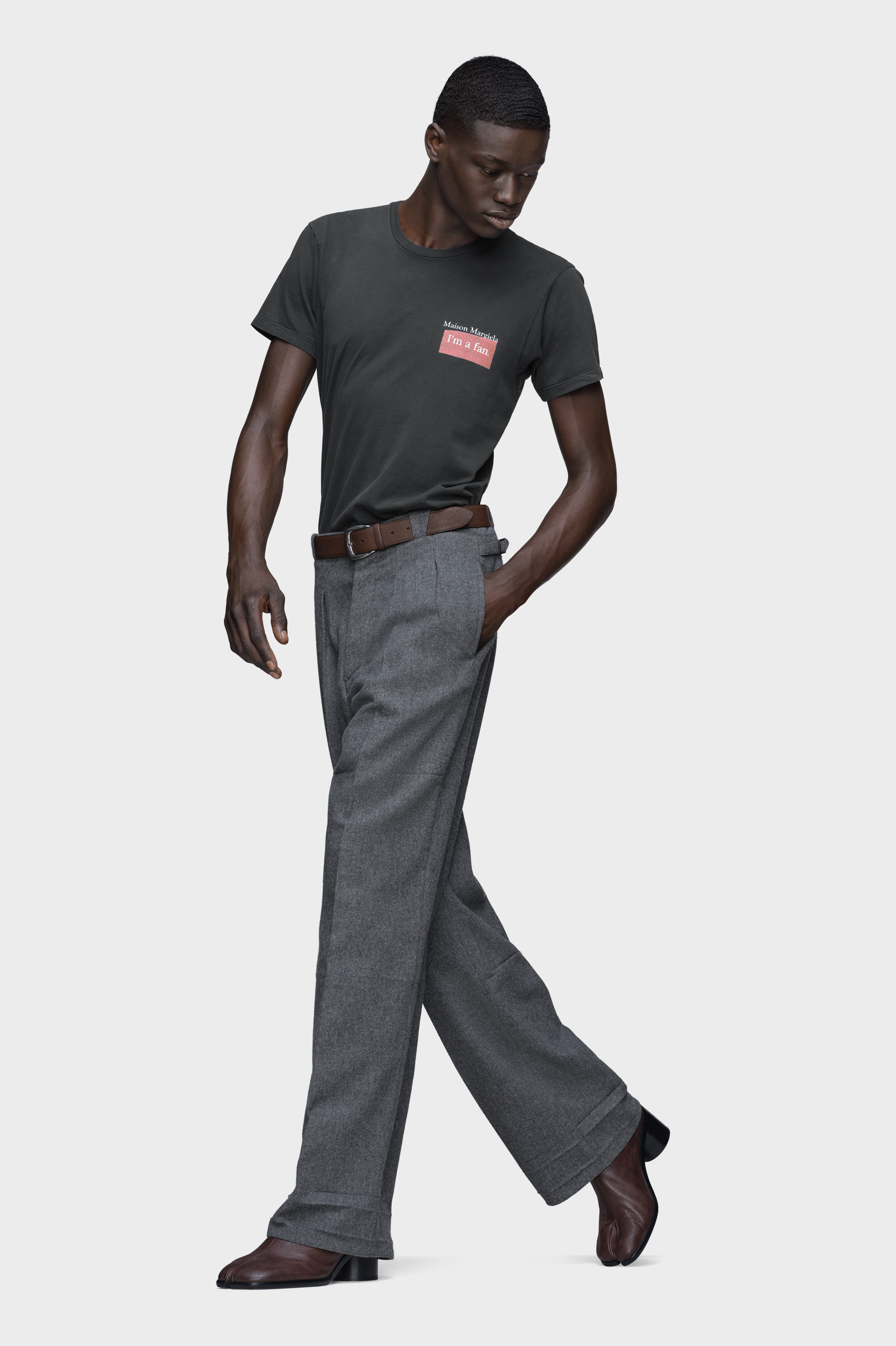 Men's Gray Cotton Crystal Hotel T-Shirt | Maison Margiela