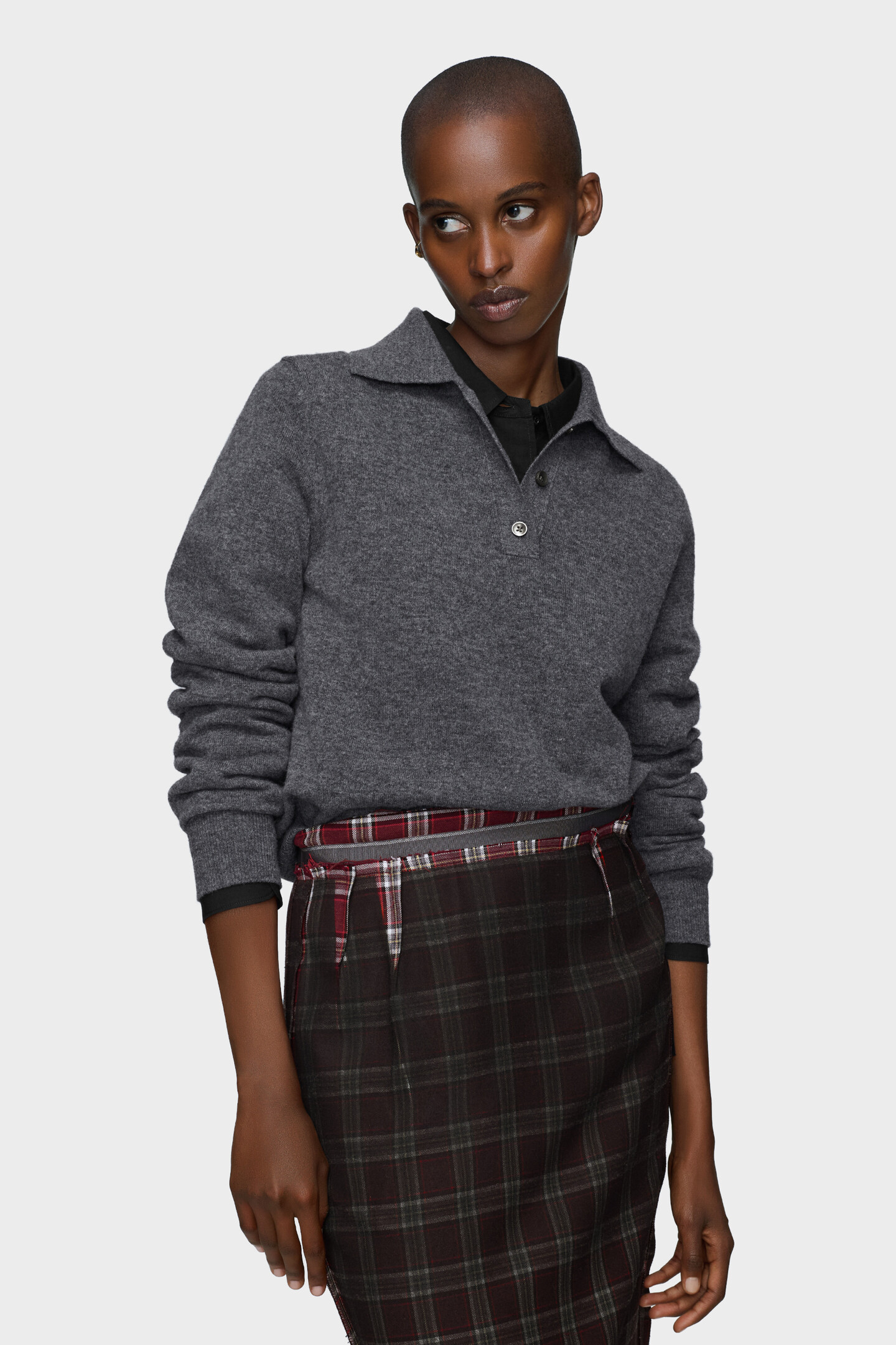 Dark grey Polo Knit Top | Maison Margiela Official