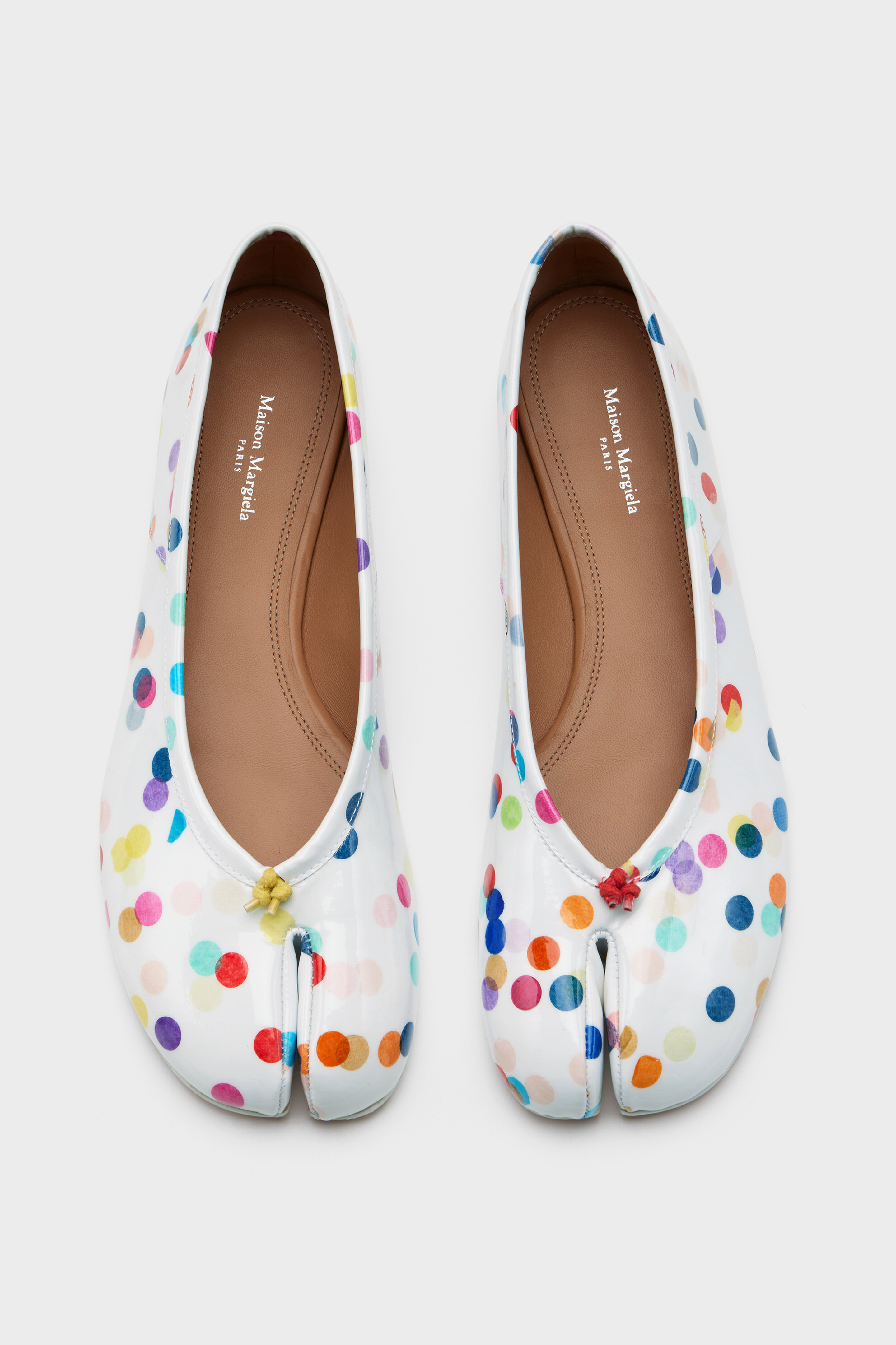 美品　Maison Margiela TABI BALLERINA Black Leather Heeled Tabi Ballerina Flats| Maison Margiela