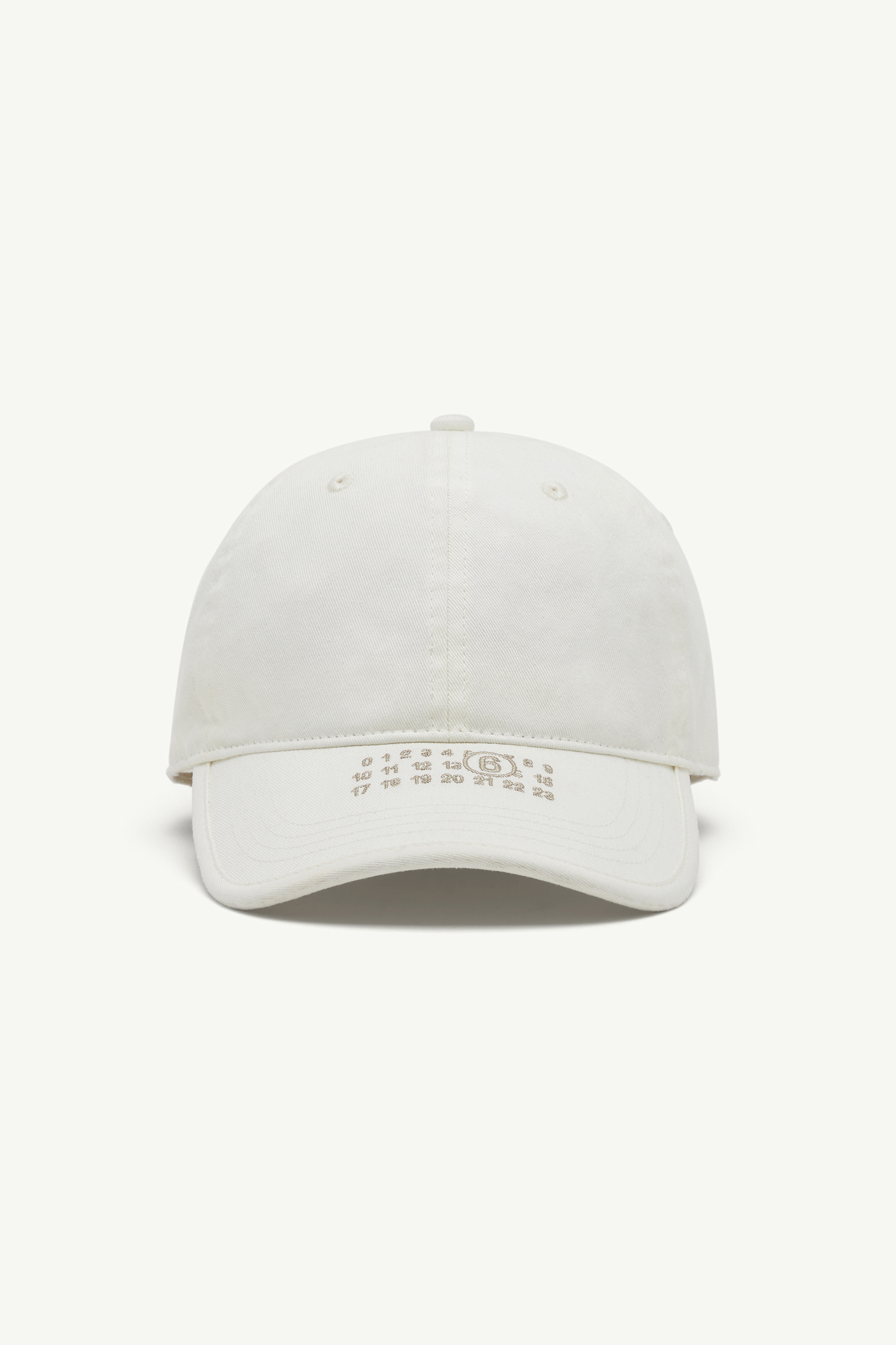 Yellow Numeric washed cotton cap | MM6 Official