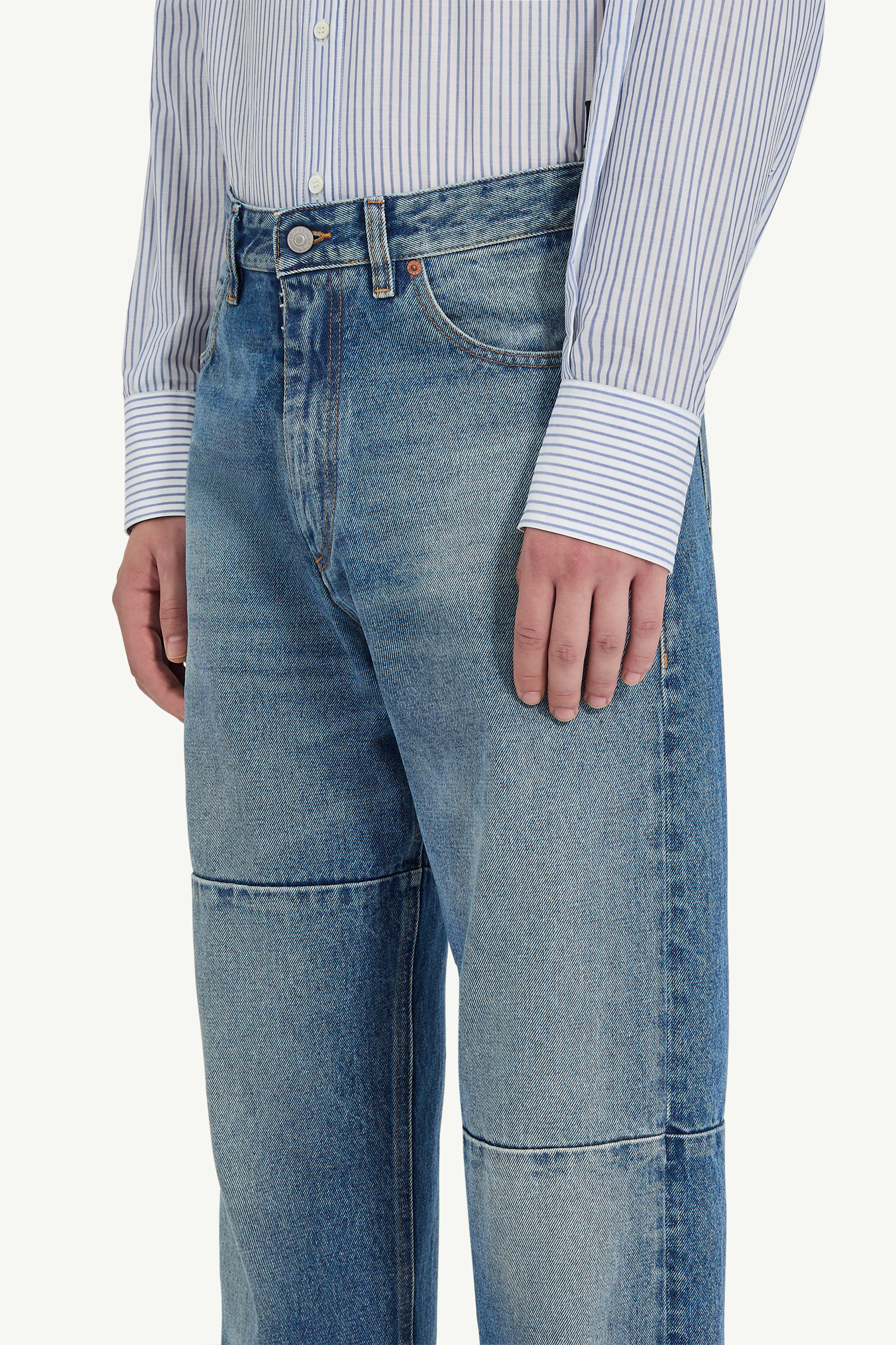 Light Blue Regular-wasted Tapered Jeans | Maison Margiela