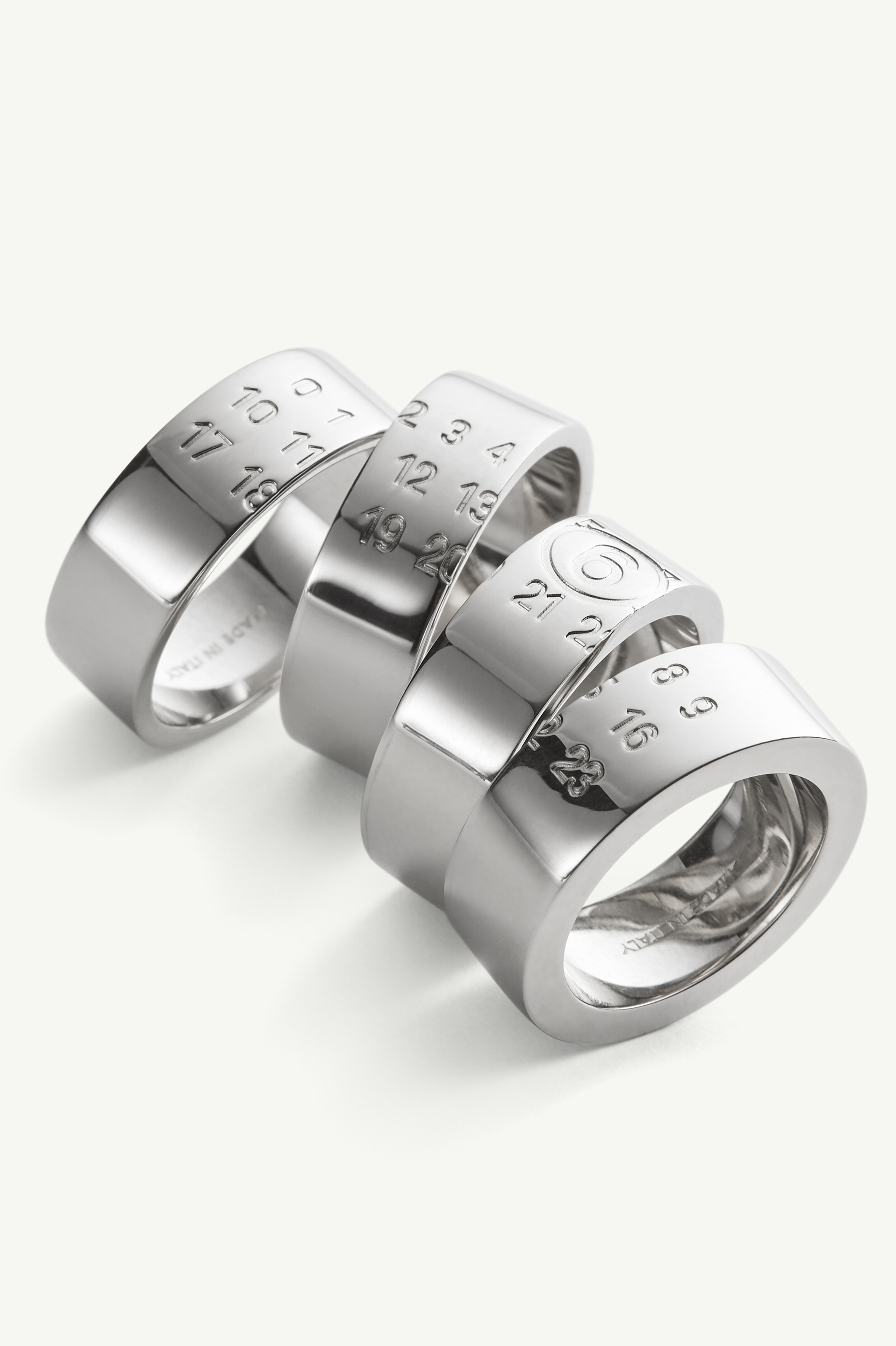 Stacked numeric ring