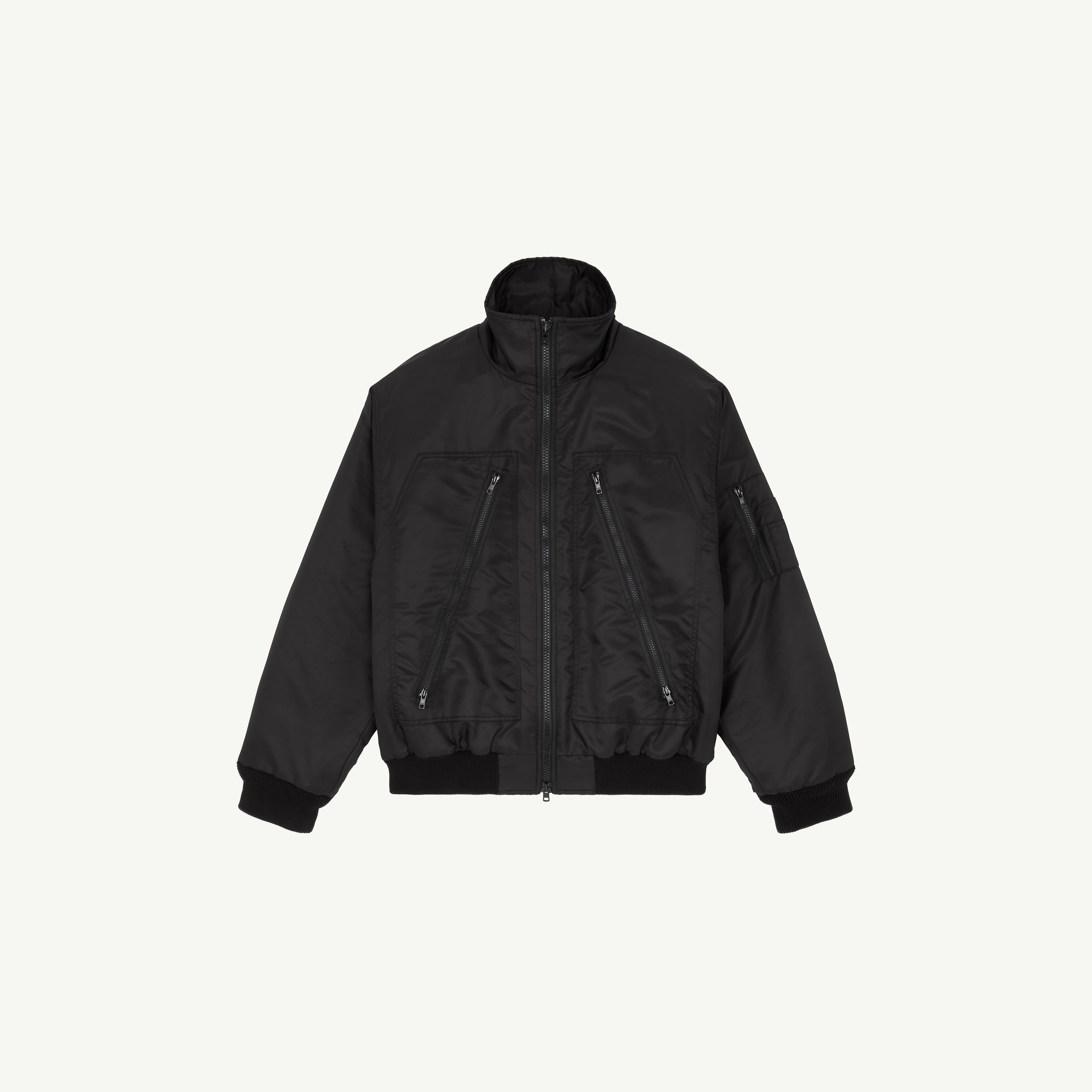 極美/メゾンマルジェラ/リアルムートン/フライトボンバージャケット/黒/48 極美/メゾンマルジェラ/リアルムートン/フライトボンバージャケット/黒/48