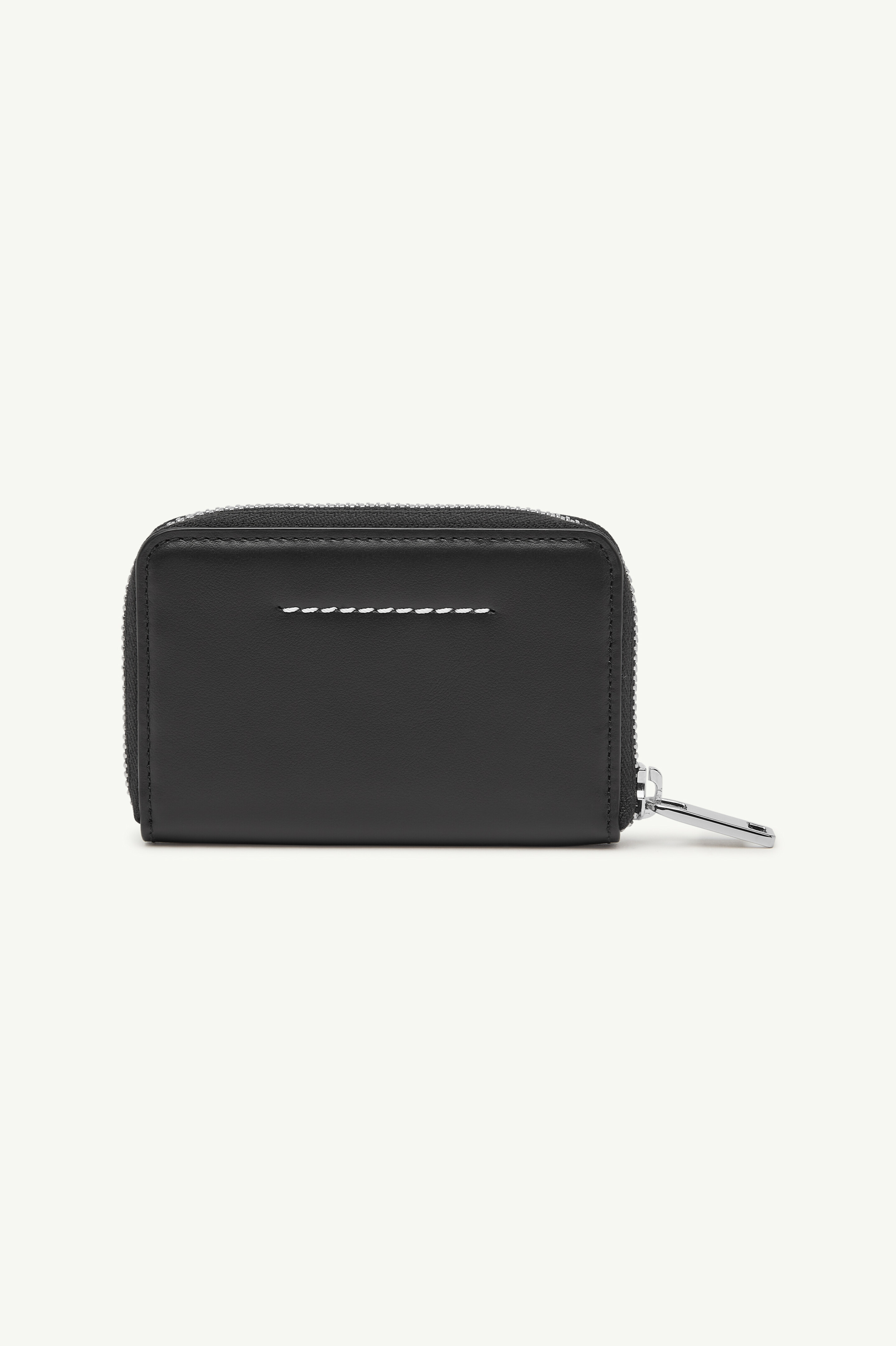 Black Japanese 6 Zip-Around wallet | MM6 Official