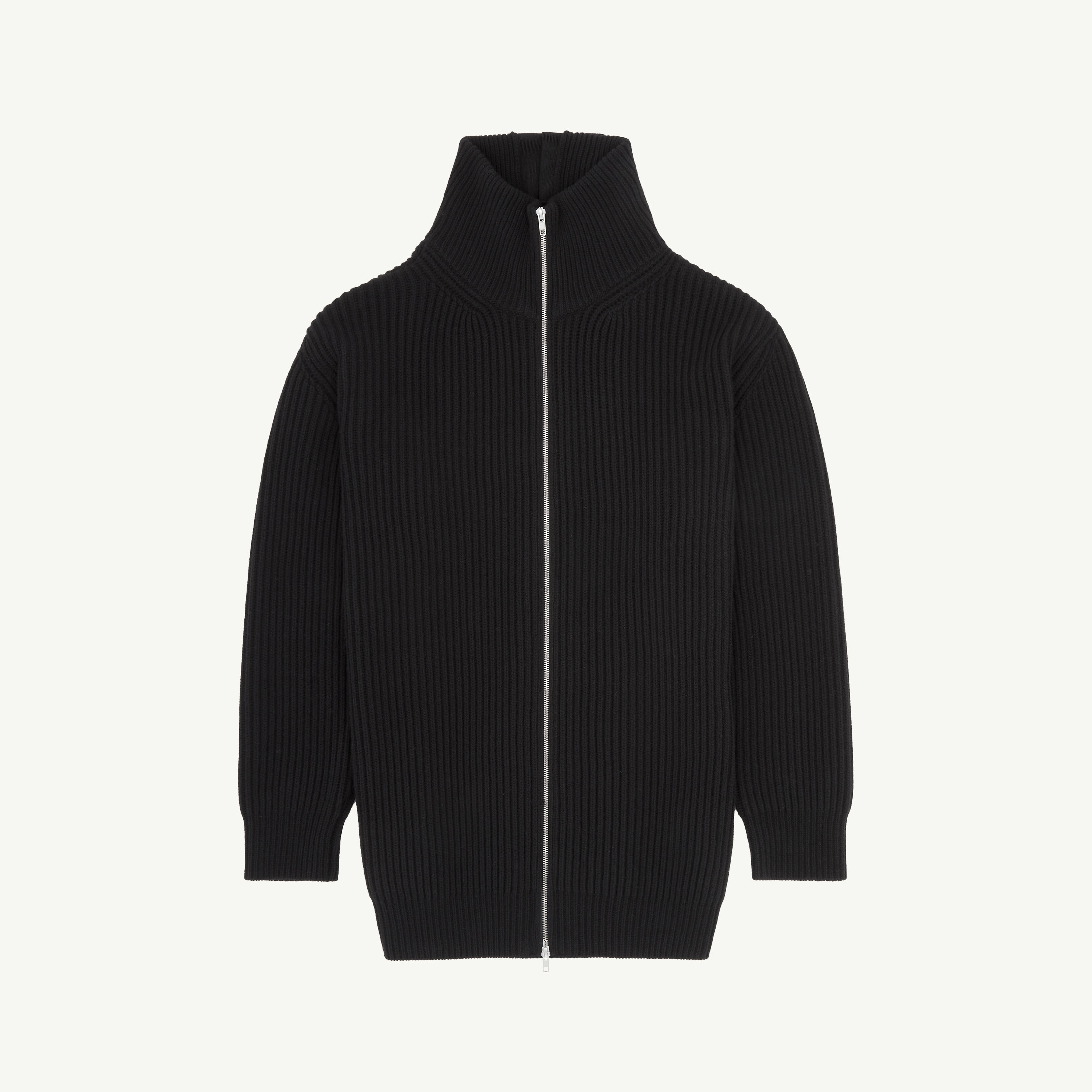 リブニット カーディガン