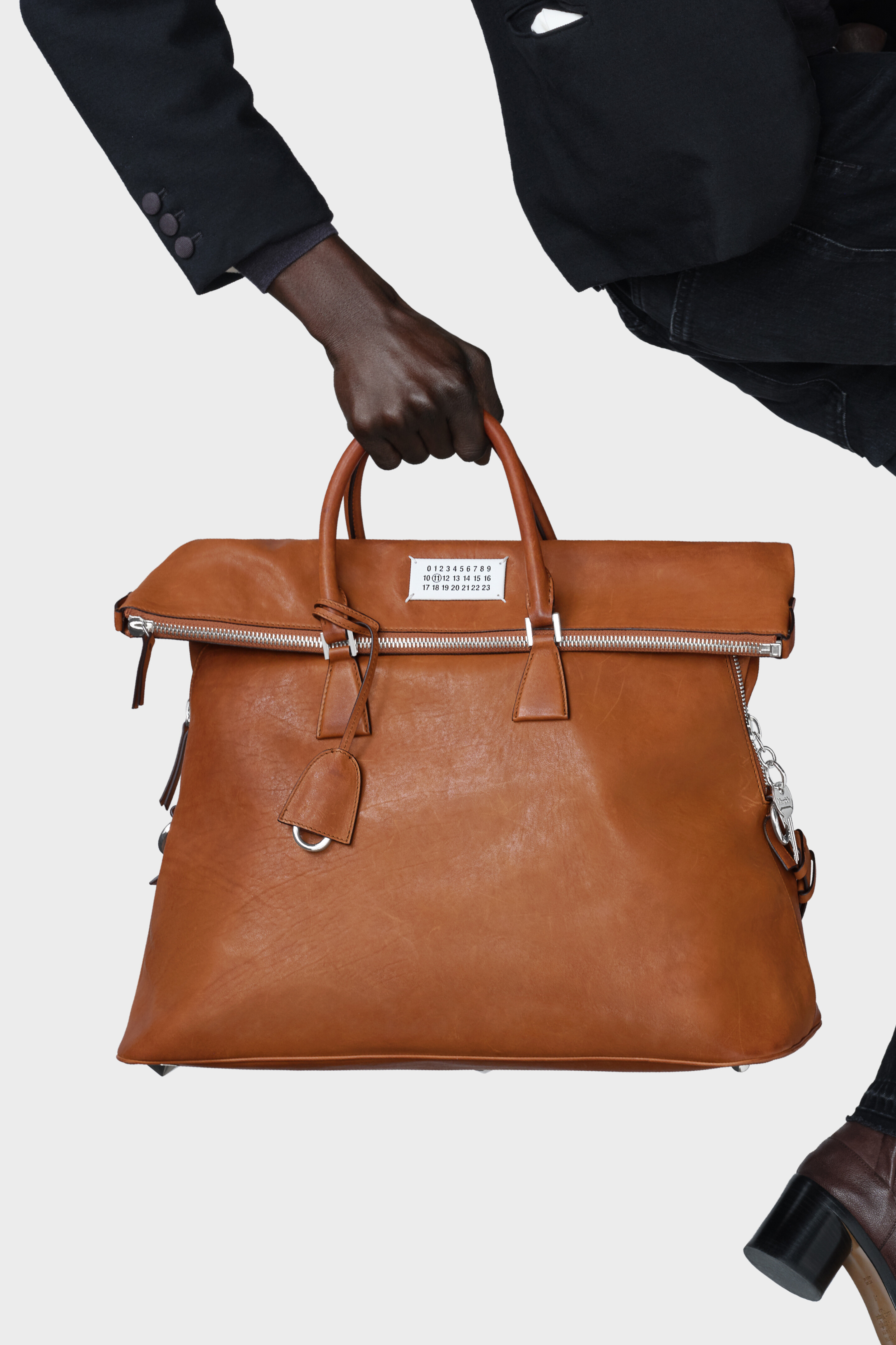 Brown Leather 5AC Crossbody Bag Loved To Death XL