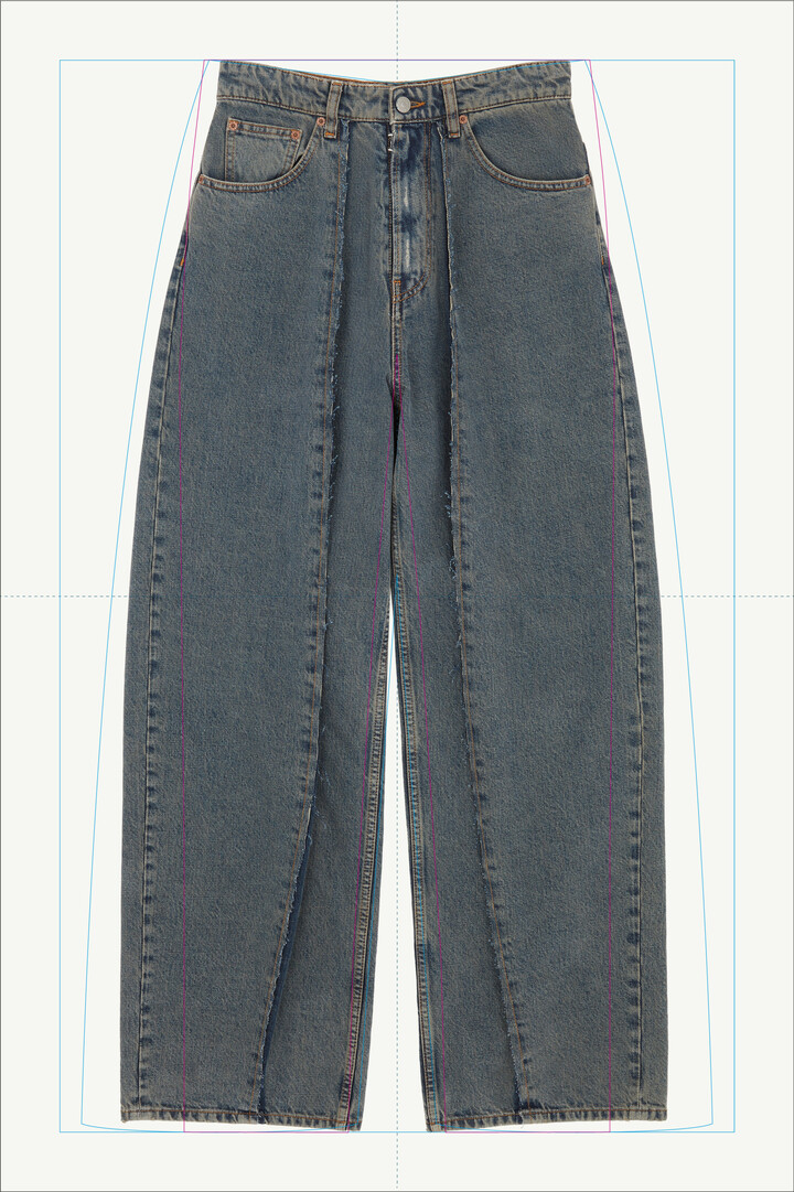 パンツ MM6 Maison Margiela 24SS Wide Jeans Gray Gray Wide-leg jeans | MM6 Official