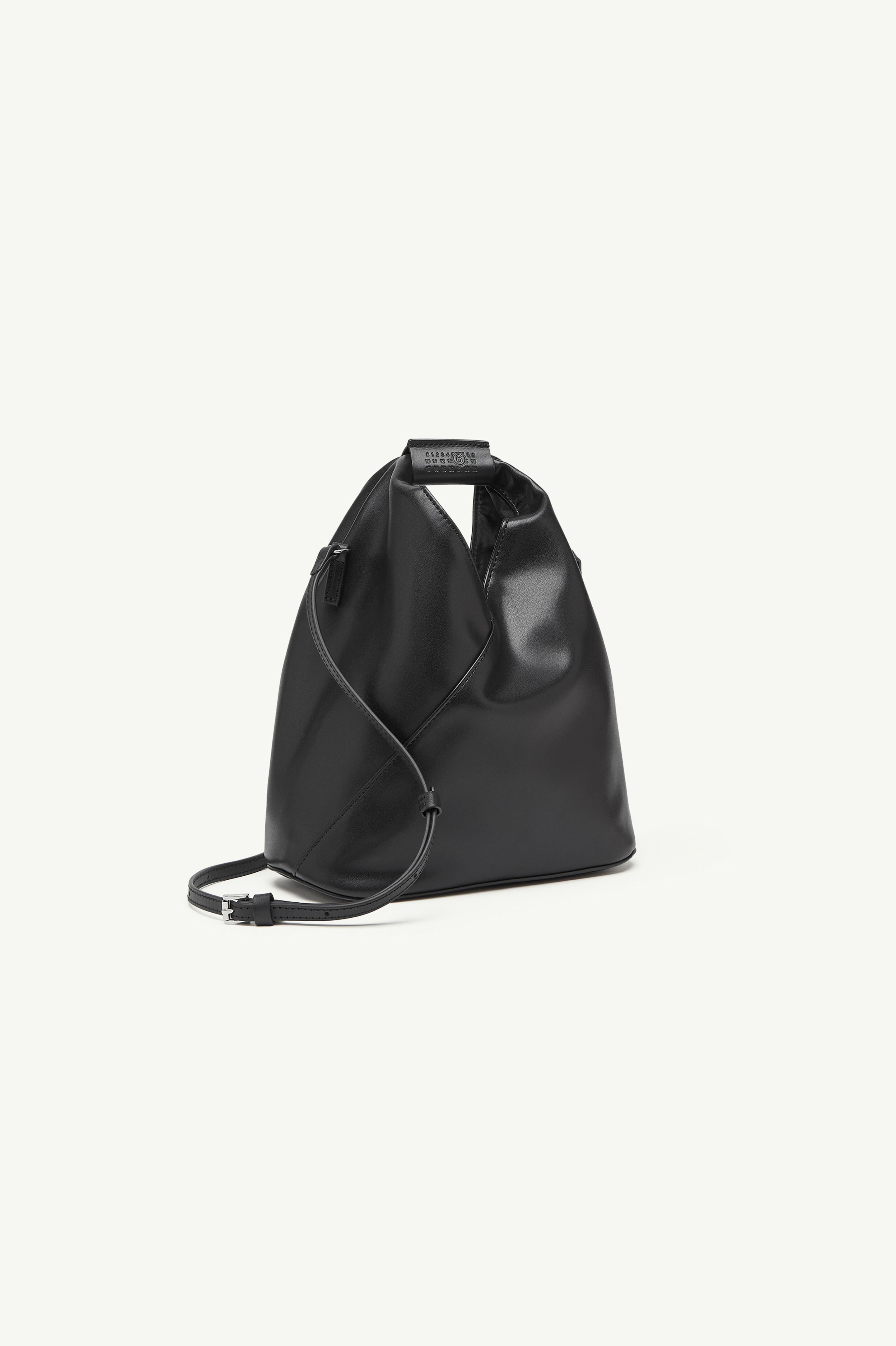 Black Leather Japanese Crossbody Bag | MM6