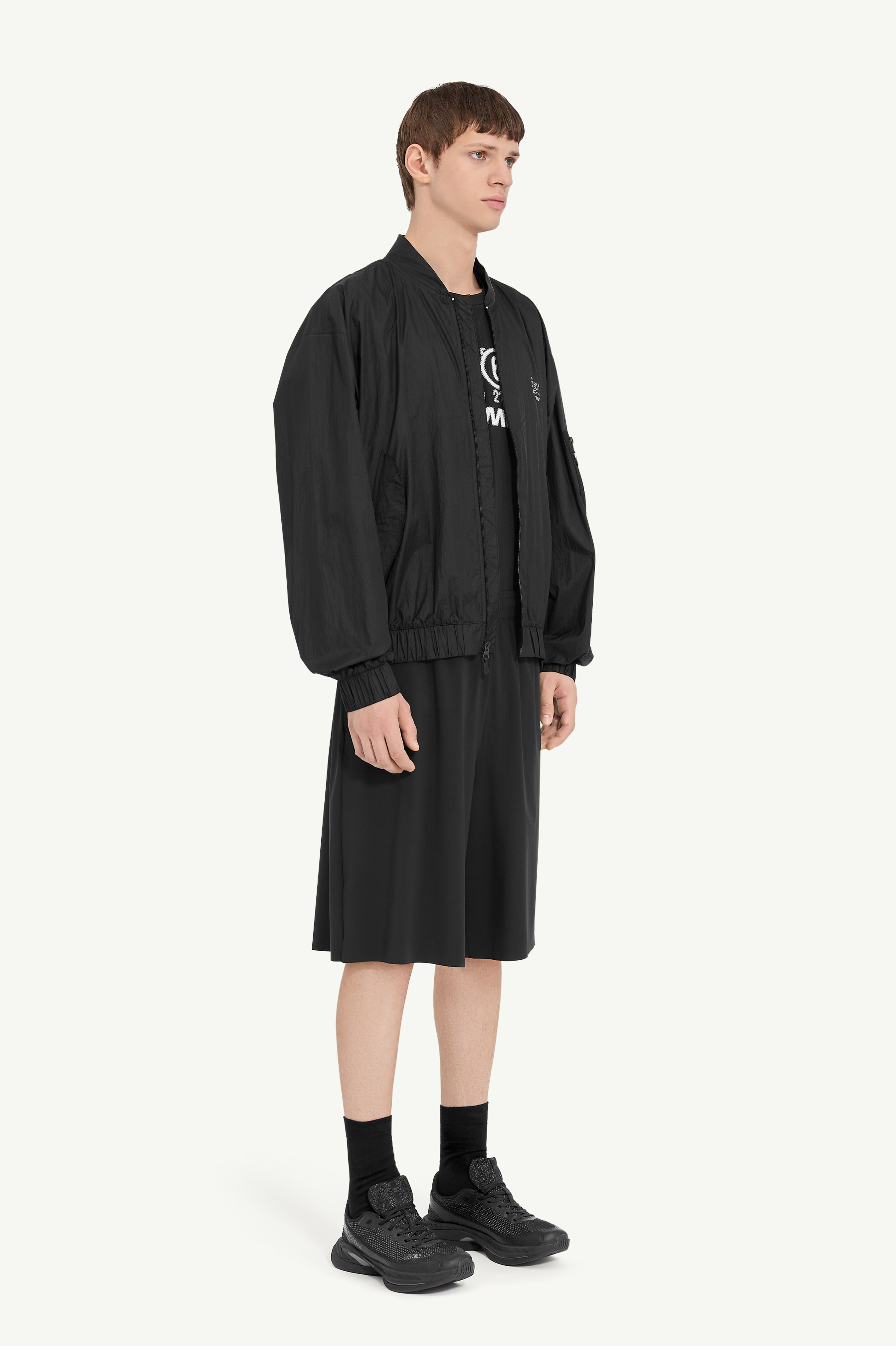 Black Elasticated Jacket MM6 x Salomon | MM6