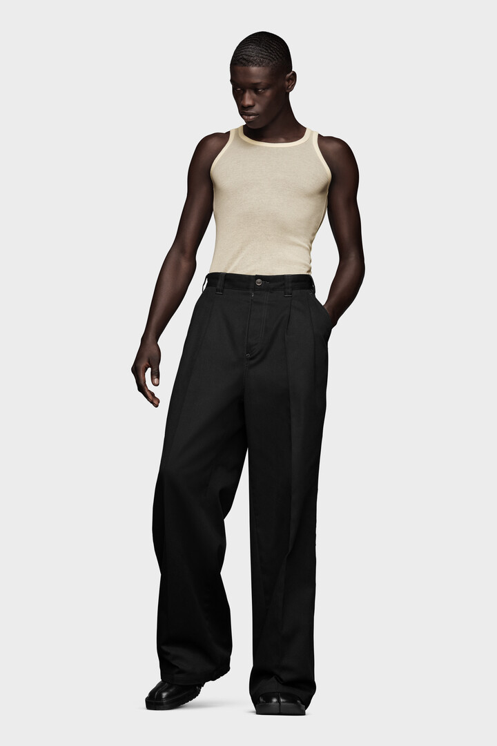Men's Black Skater Chino Trousers | Maison Margiela