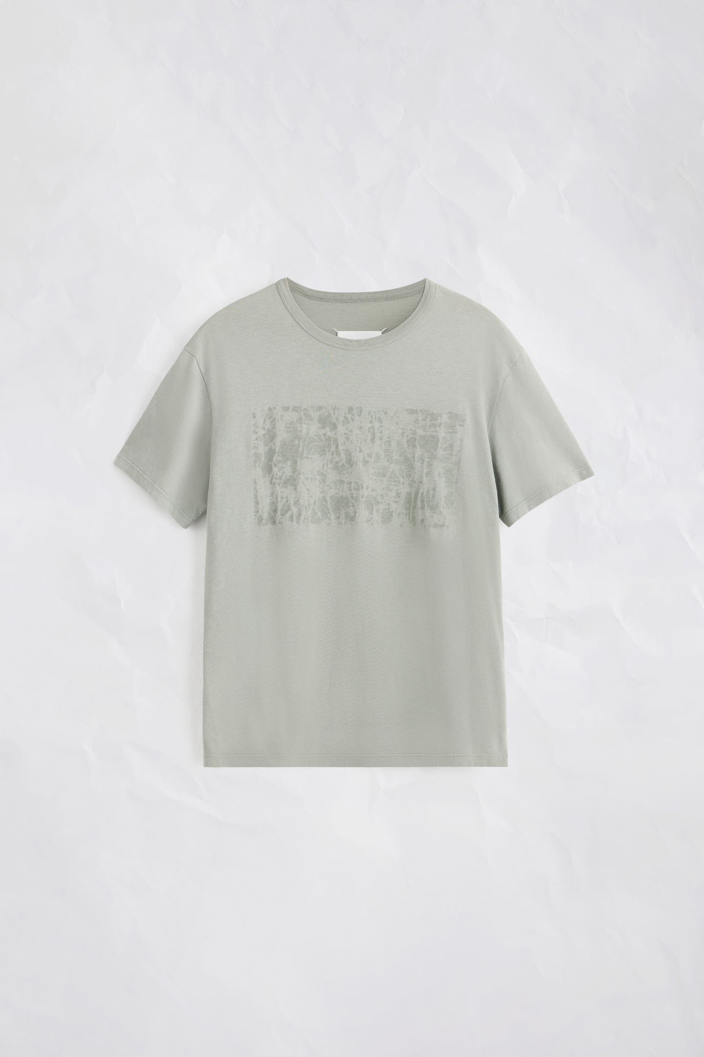 Light Grey Wax Treatment Cotton T-Shirt | Maison Margiela Official