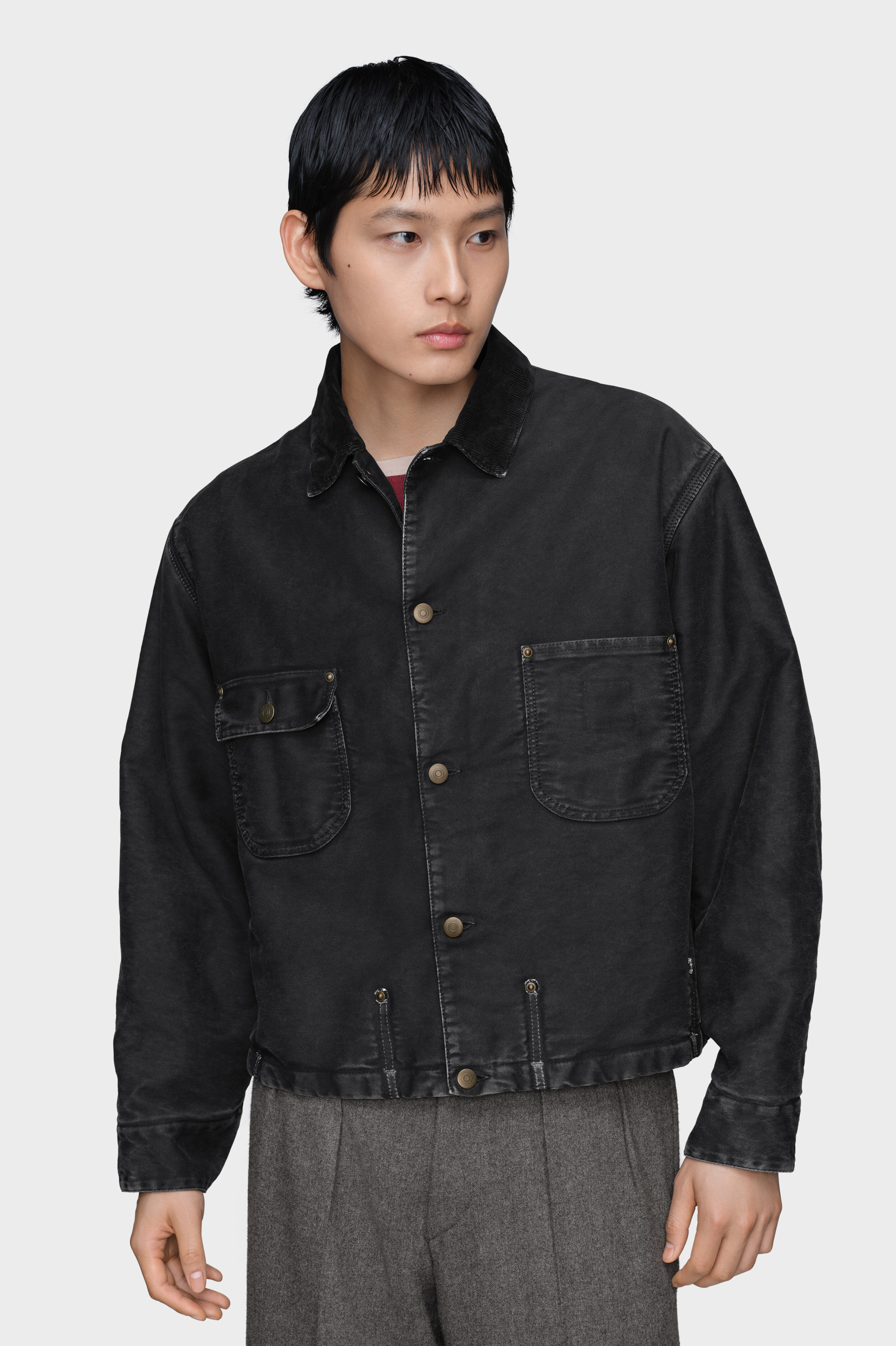Men's Black Cotton Sports Jacket | Maison Margiela | Maison Margiela