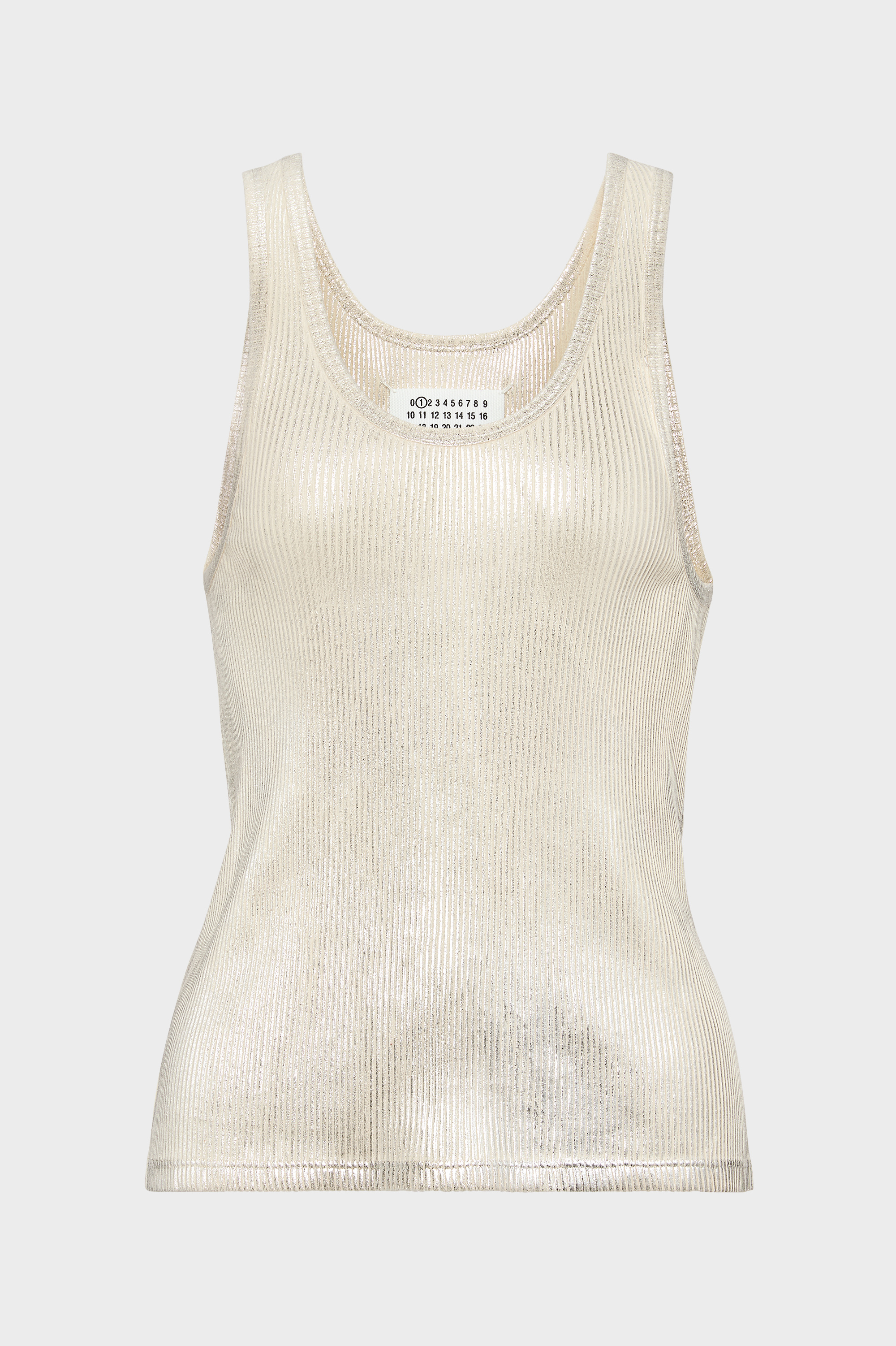 Dirty Wash Silver Print Tank Top | Maison Margiela Official