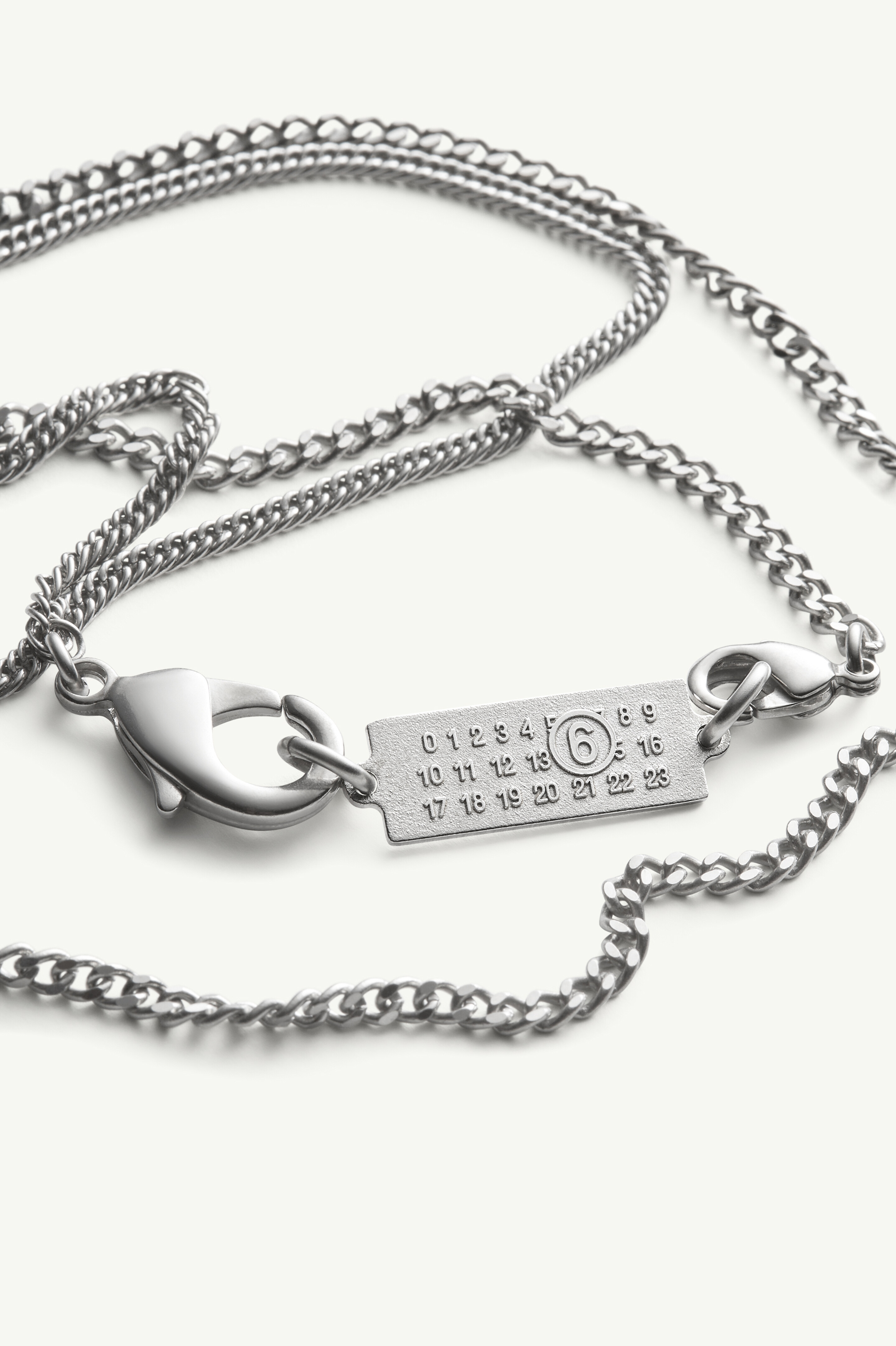 Gray Numeric chain necklace | MM6 Official
