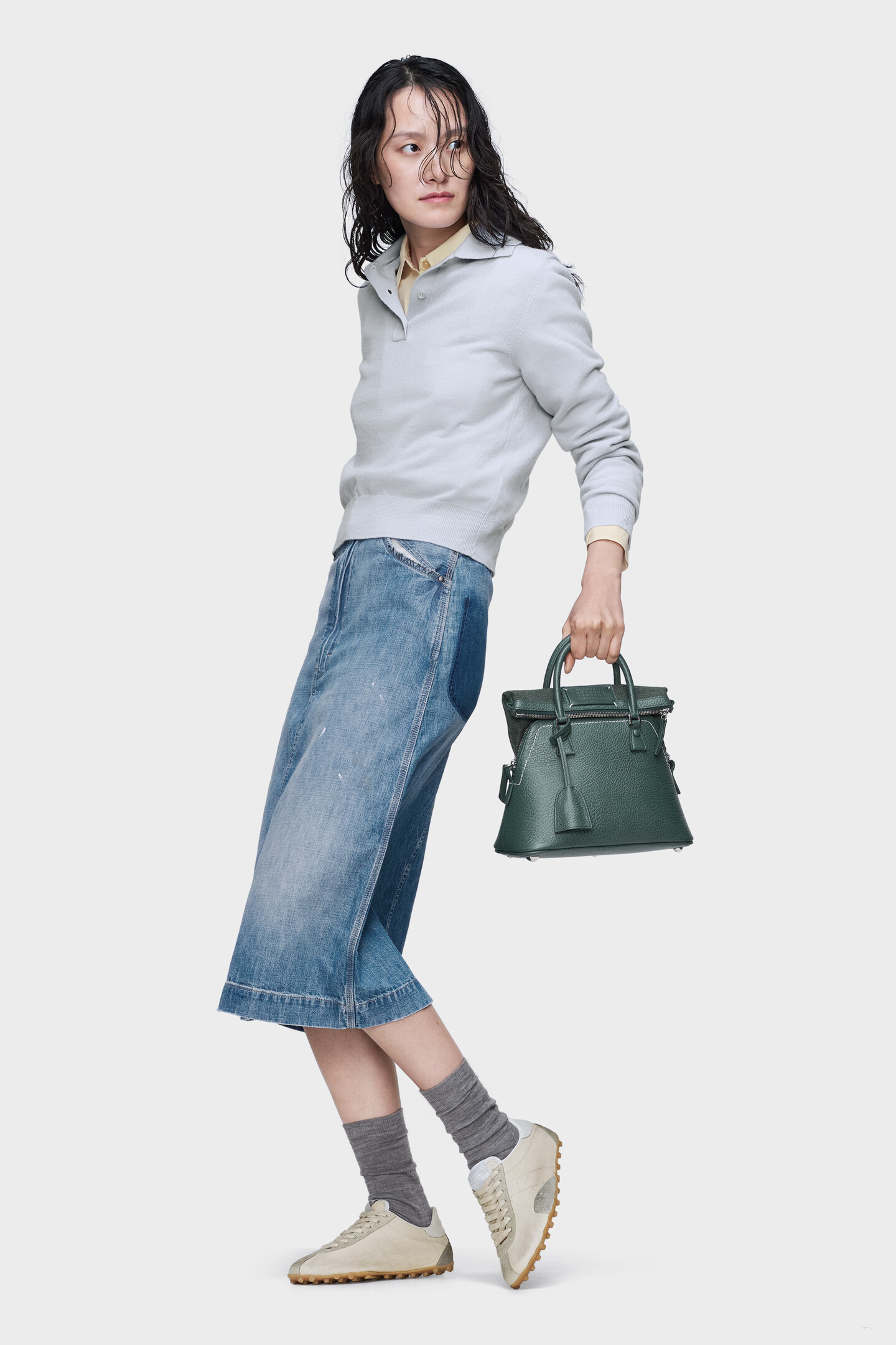 Vintage medium blue Denim midi skirt | Maison Margiela Official