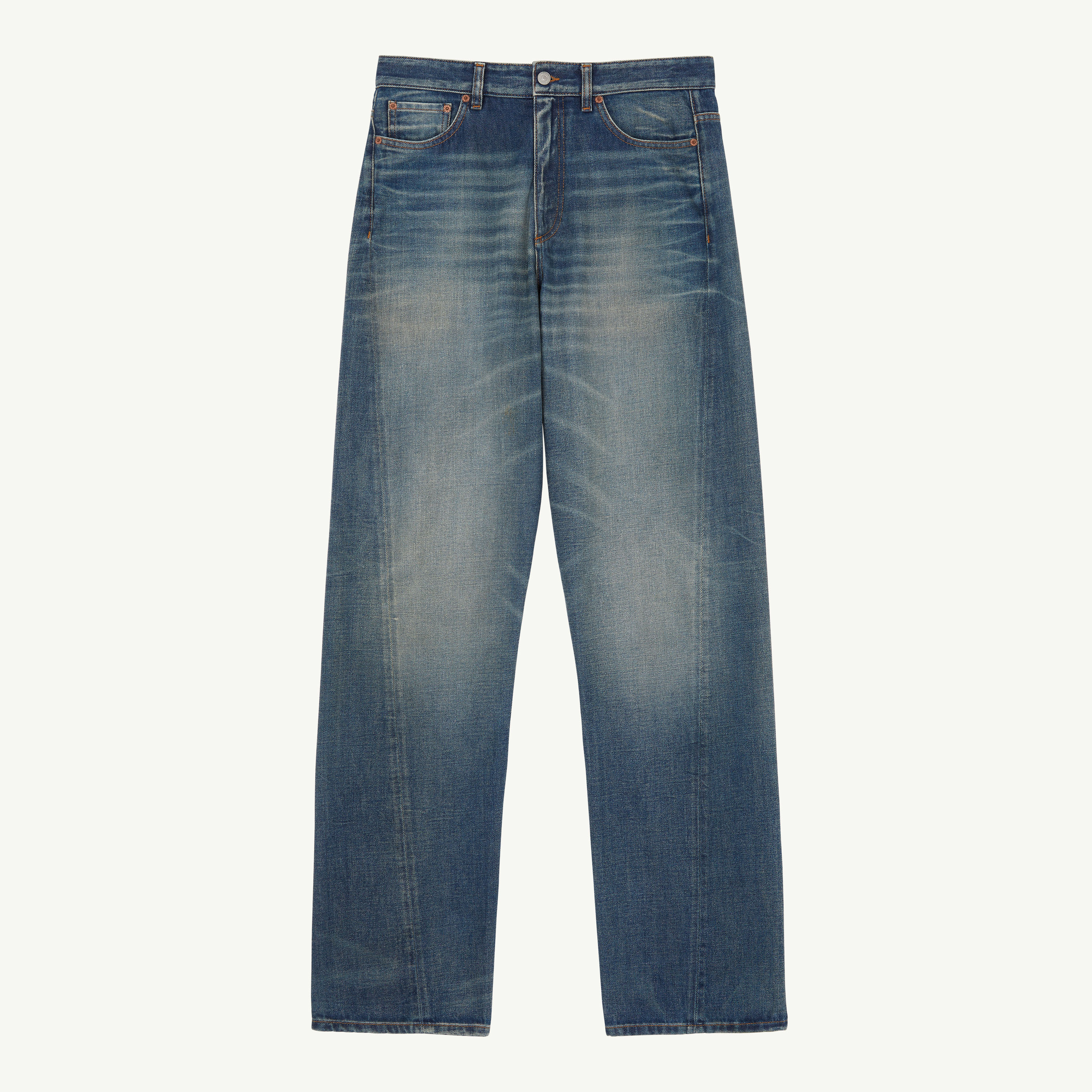 Men's High-Waisted Wide-Leg Jeans | MM6