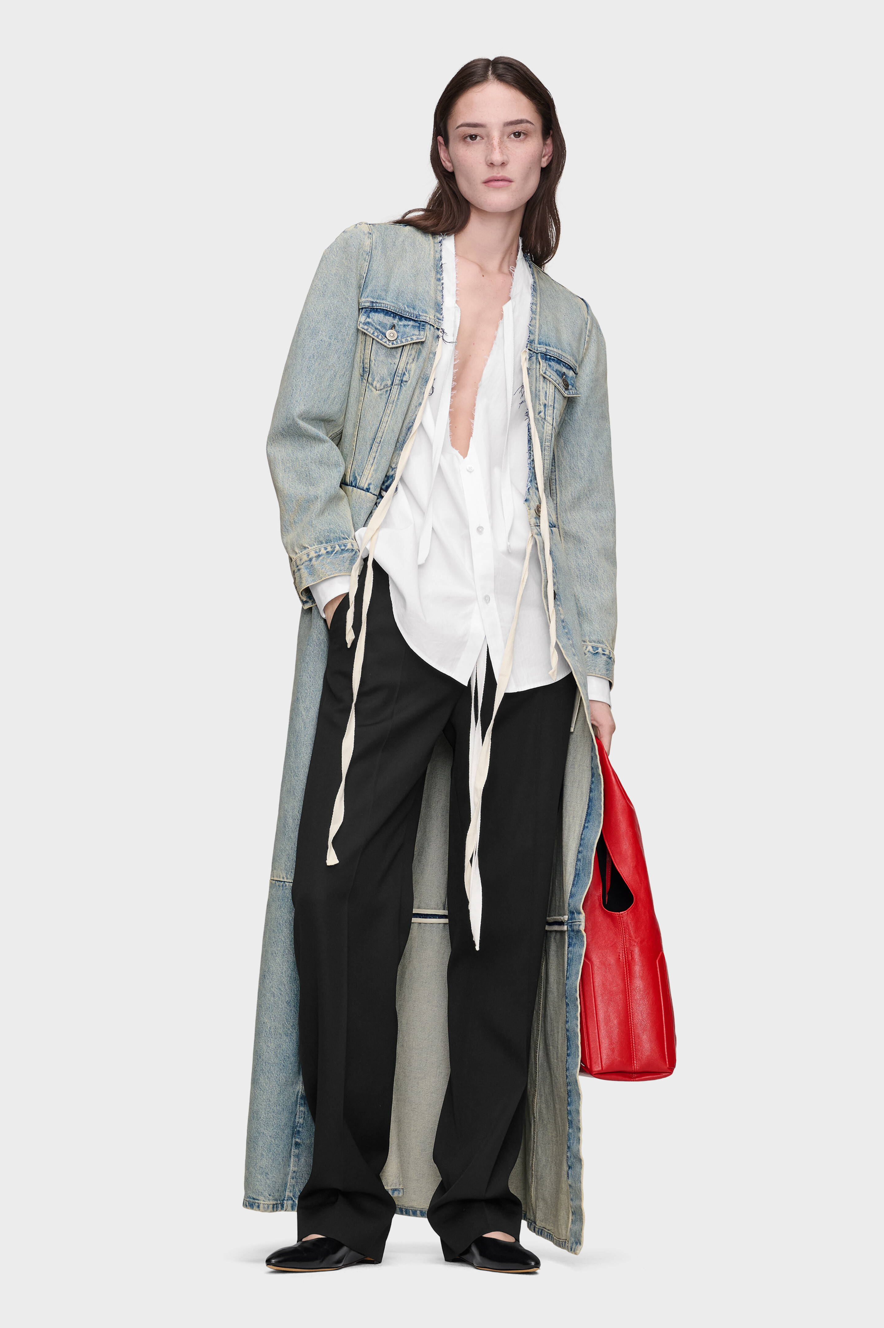 Light Blue Denim Maxi Coat | Maison Margiela Official