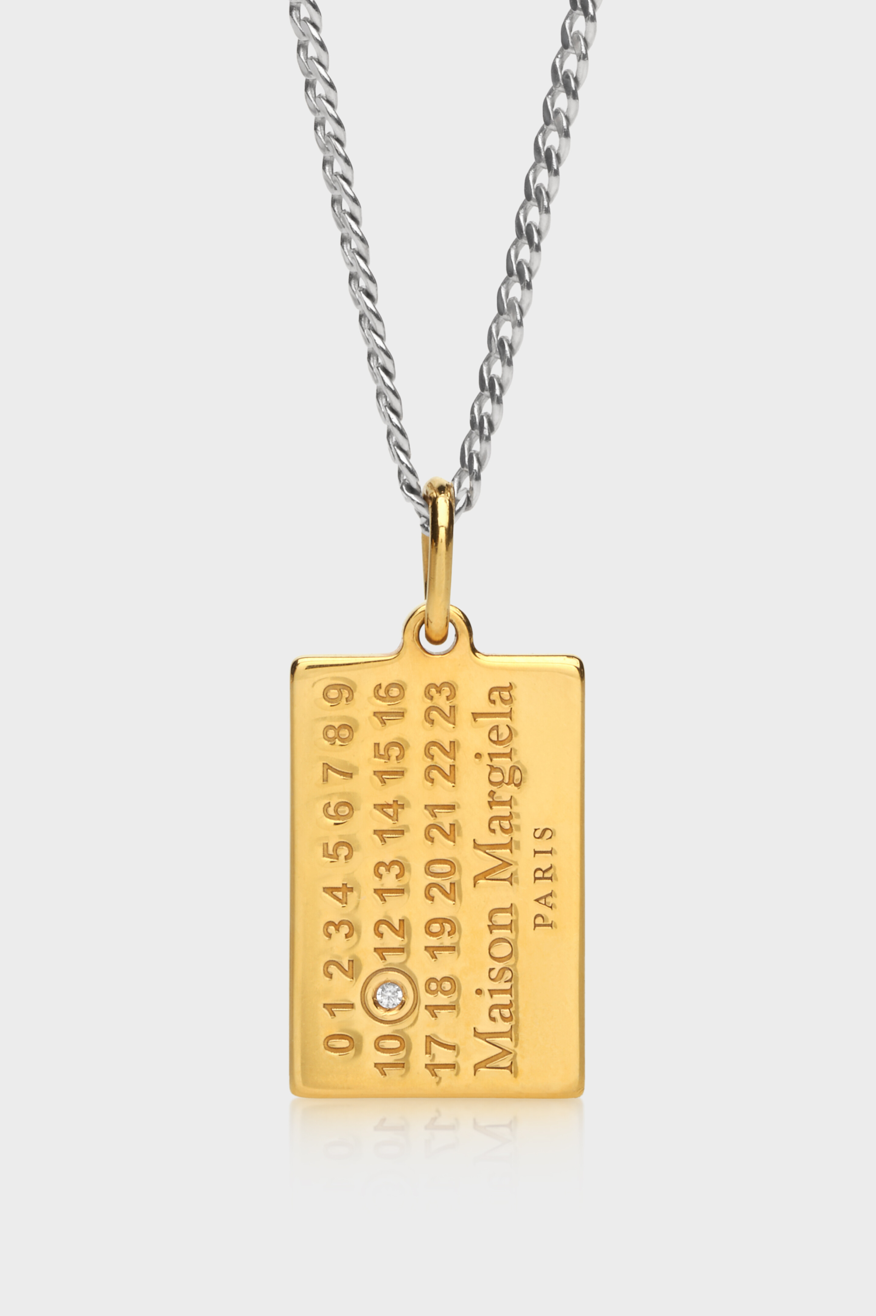 Numeric diamond pendant necklace