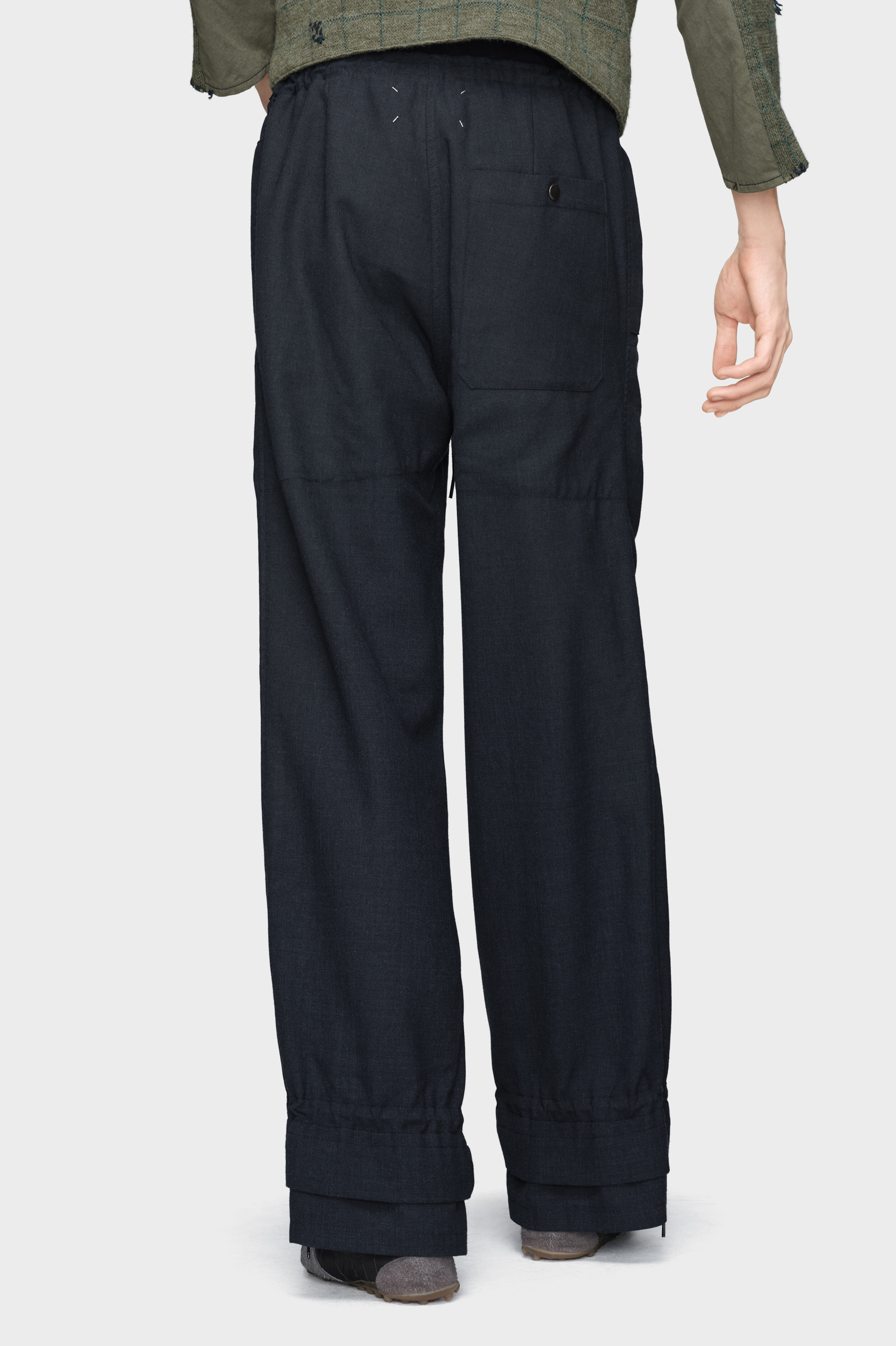 Men's Blue Wool Trousers | Maison Margiela