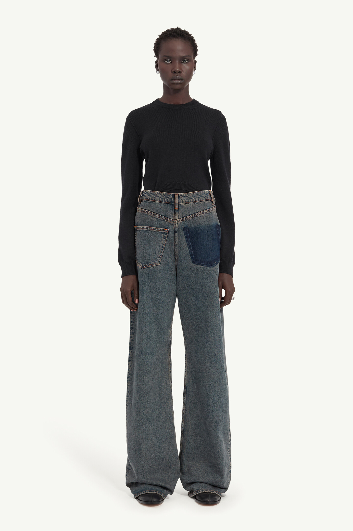 Gray Back-to-back jeans | MM6 Official
