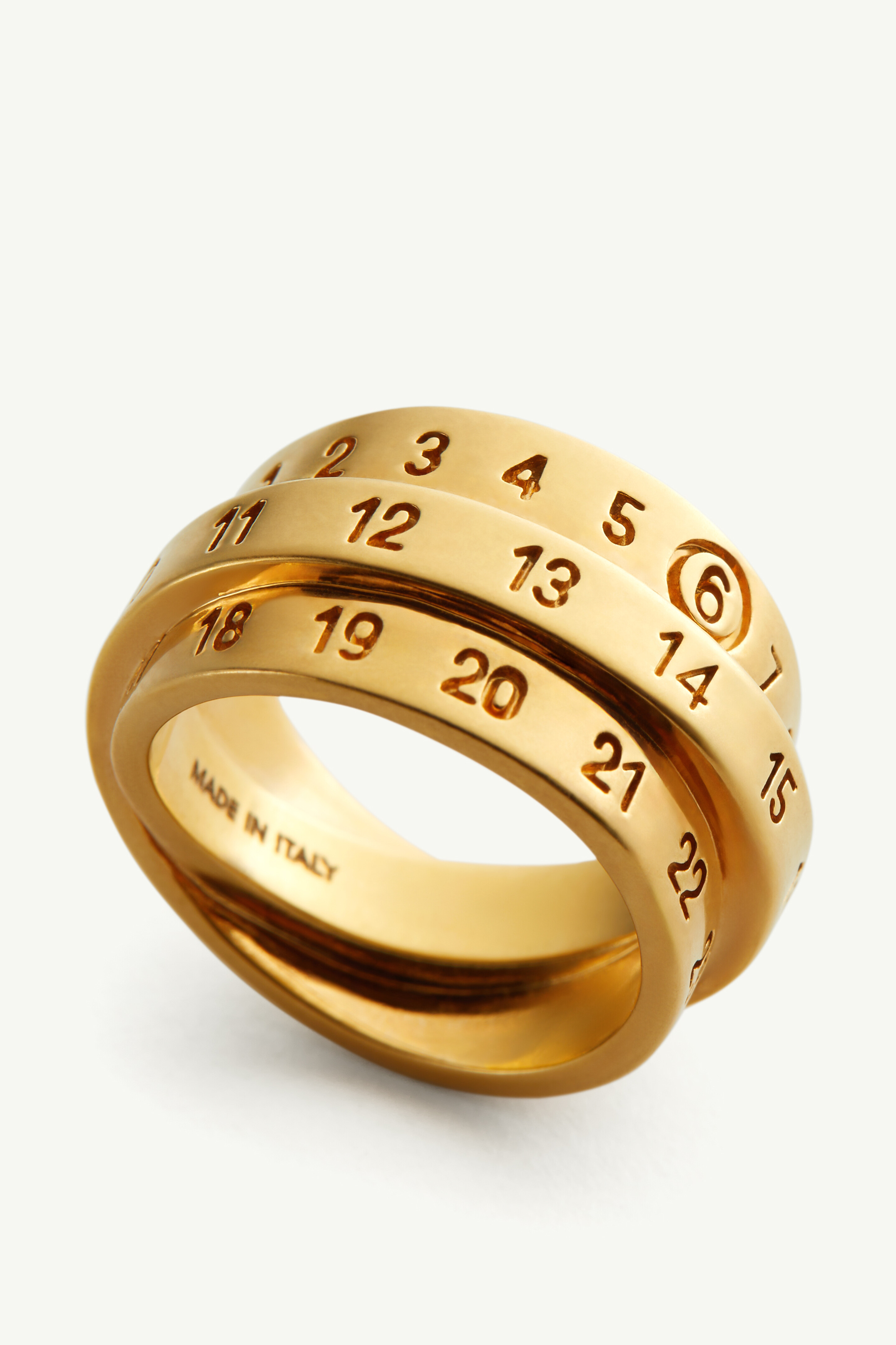 正規品【Maison Margiela】 Gold Logo Ring リング Maison Margiela: Gold Logo Ring | SSENSE