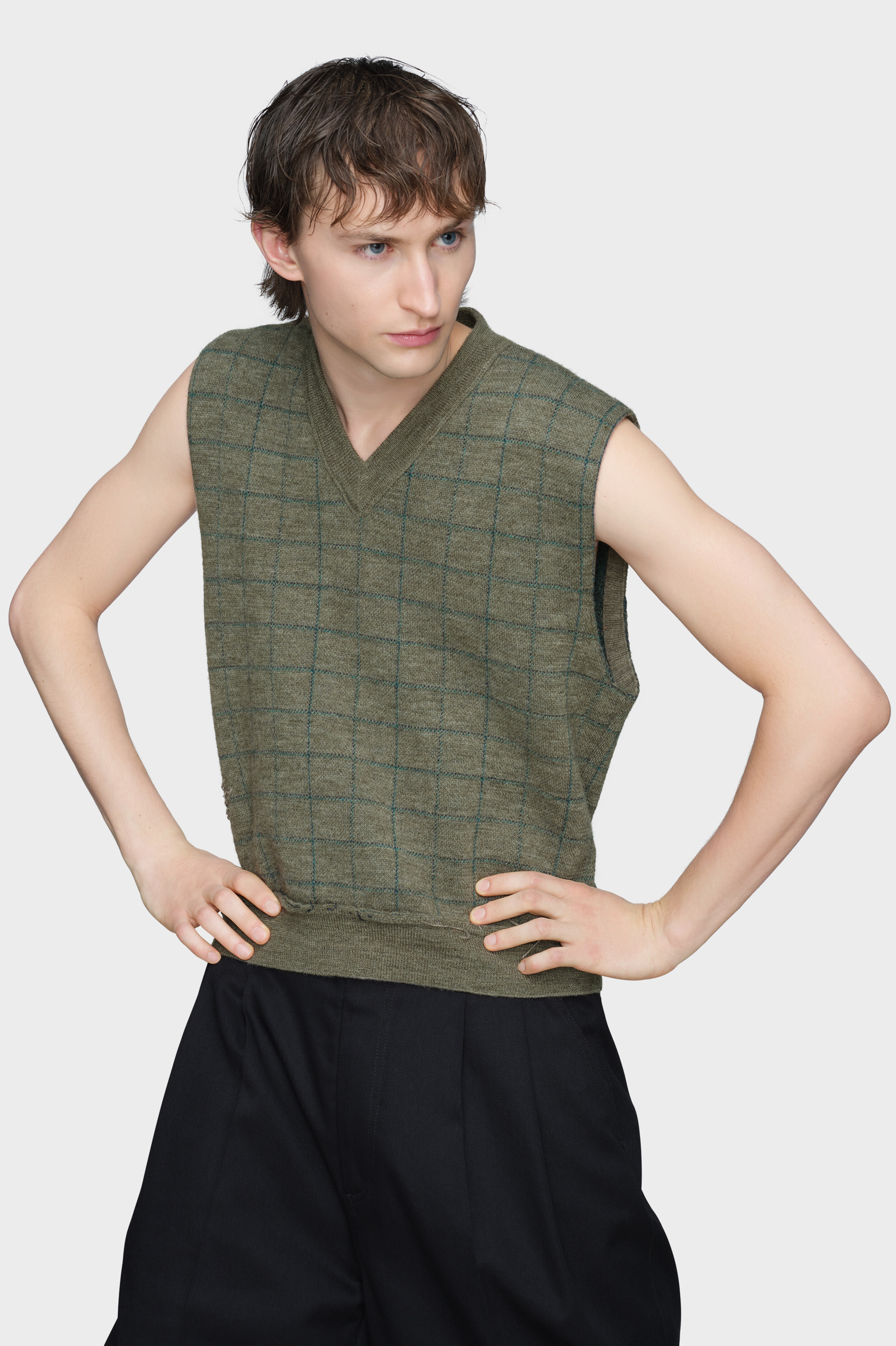 MM6 CALENDAR LOGOINSIDEOUT KNIT VEST ベスト 【公式通販】