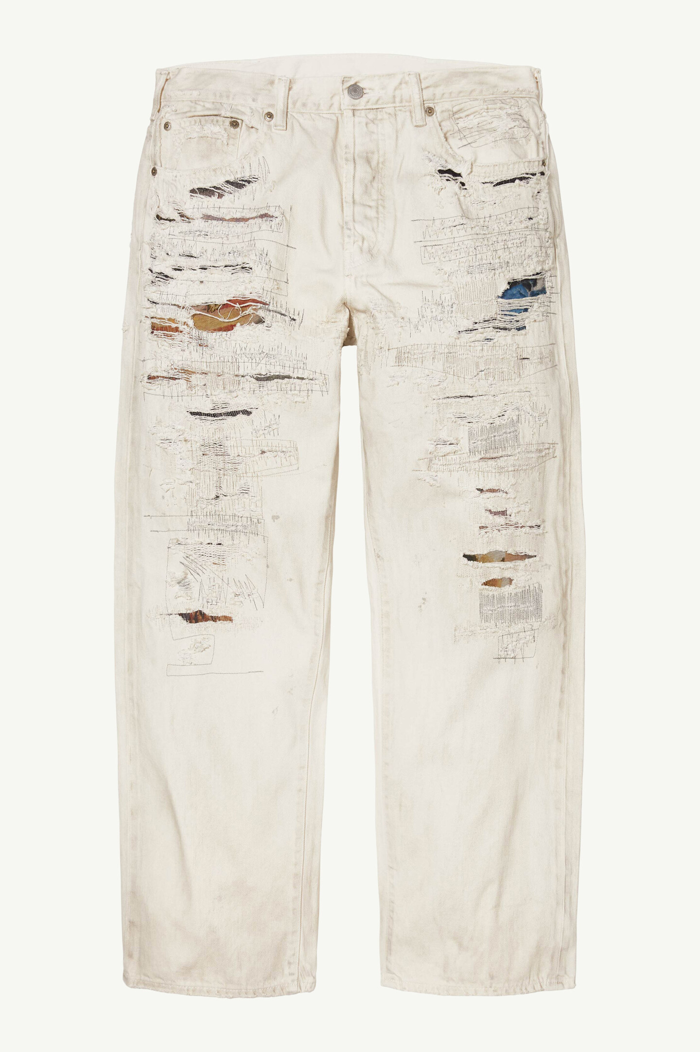 White Supreme®/MM6 Maison Margiela Distressed Loose Fit Selvedge
