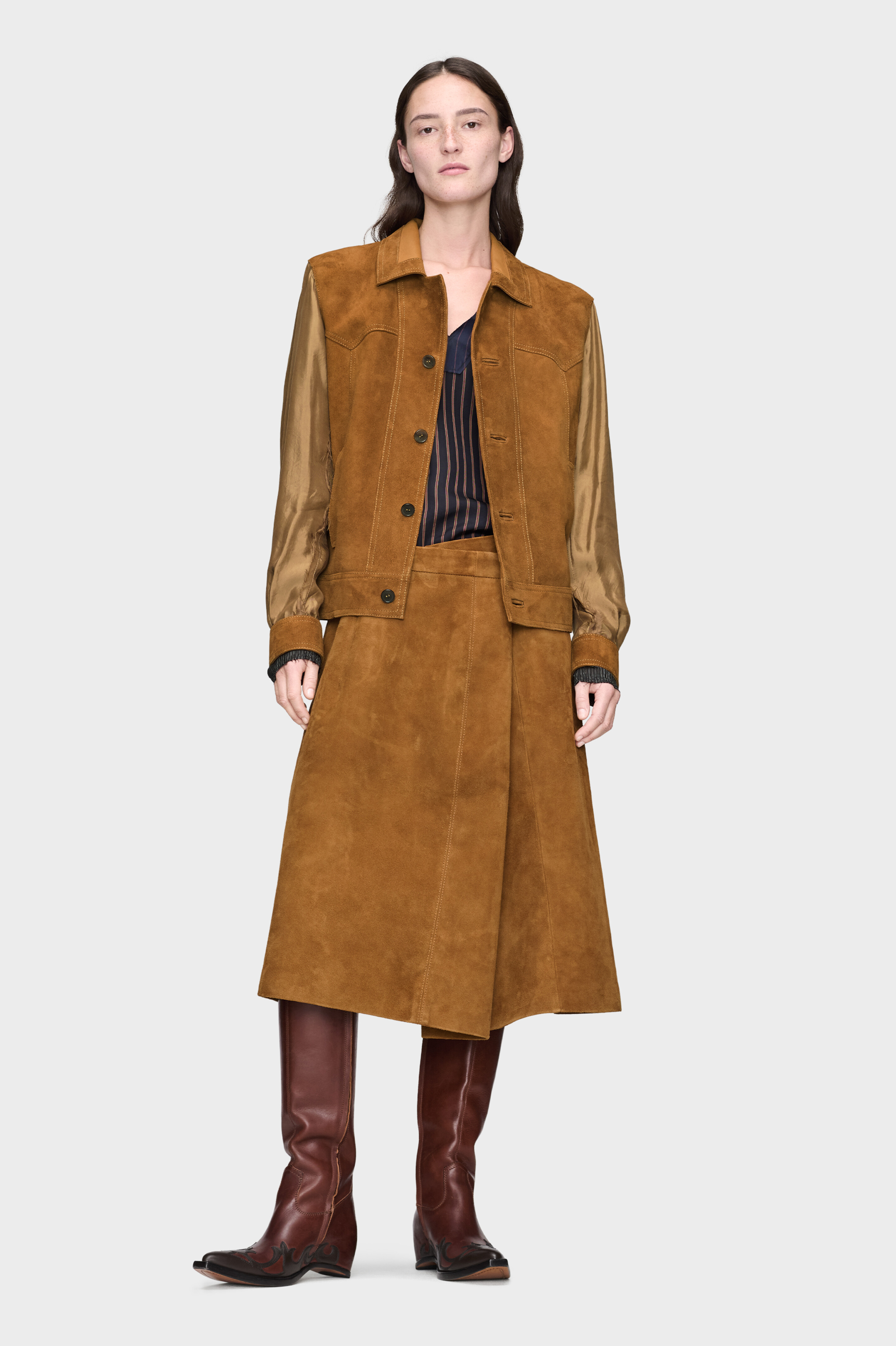 Suede Leather Jacket Sand | Maison Margiela Official