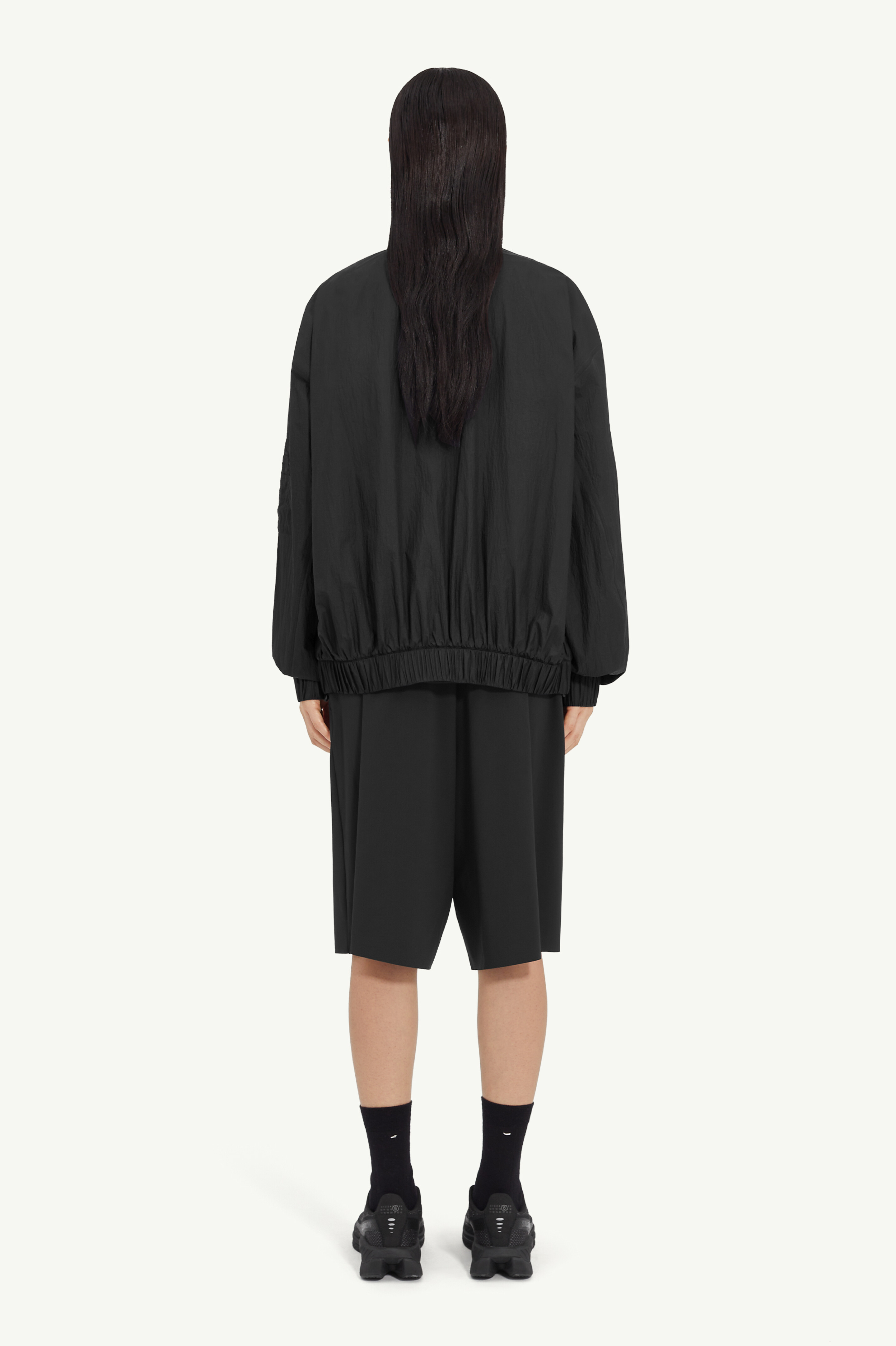 MM6 フリースダッフルジャケット Black Nylon Sports Jacket MM6 x Salomon | MM6