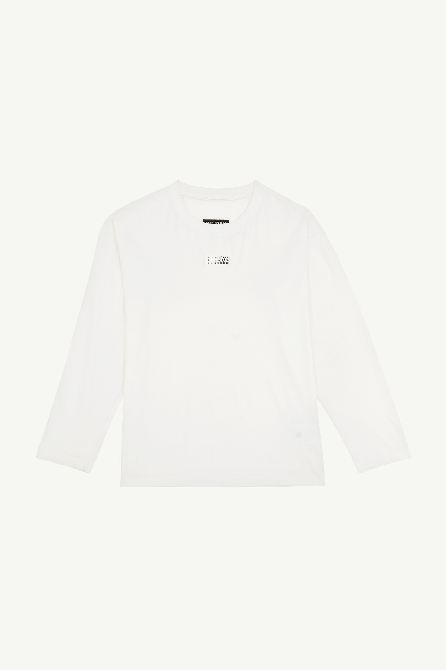 White Long Sleeved Numeric Signature T-Shirt | MM6 Official
