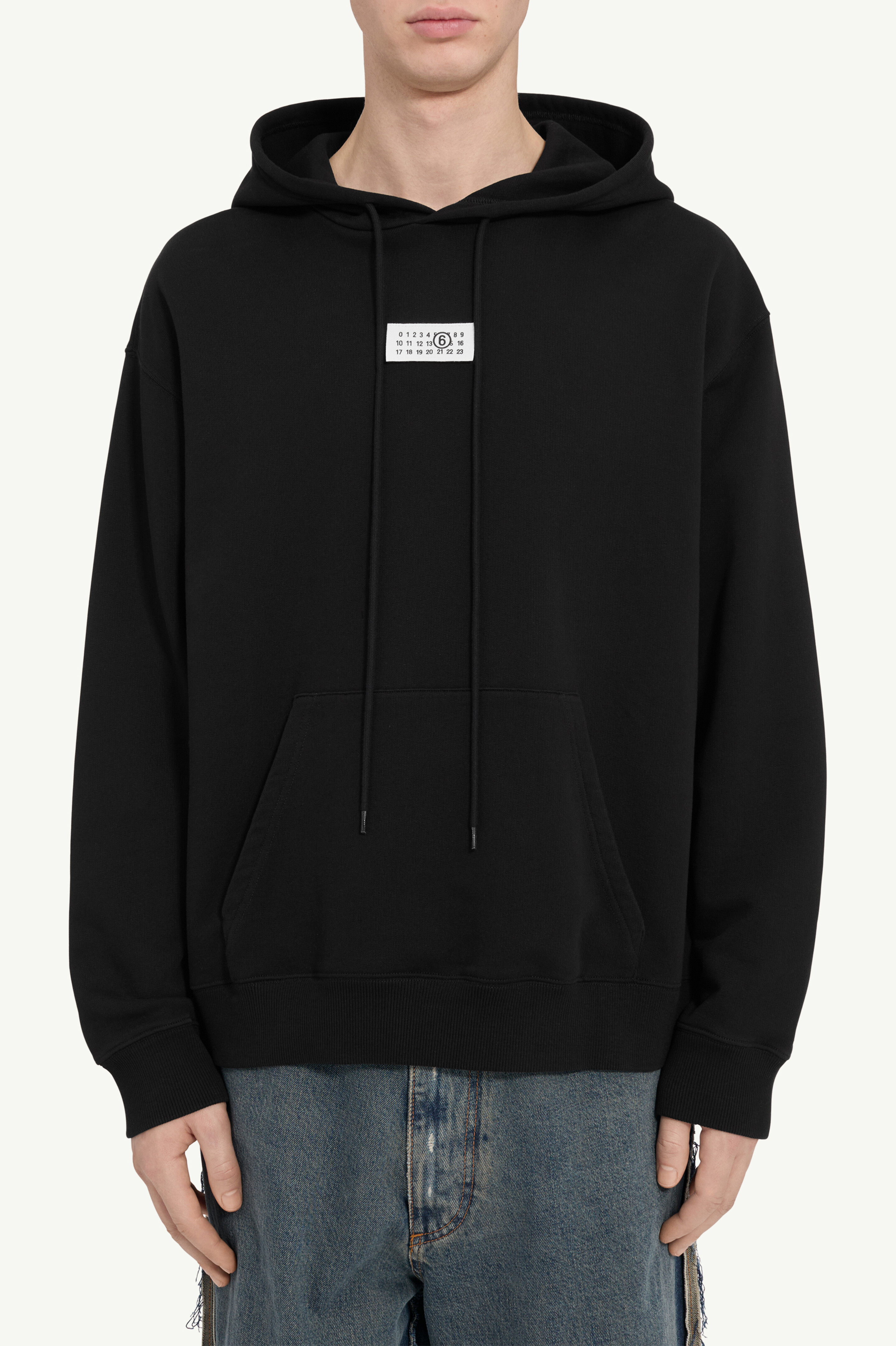 Men's Cotton Sweatshirt with Kangaroo Pocket | MM6 | Maison Margiela