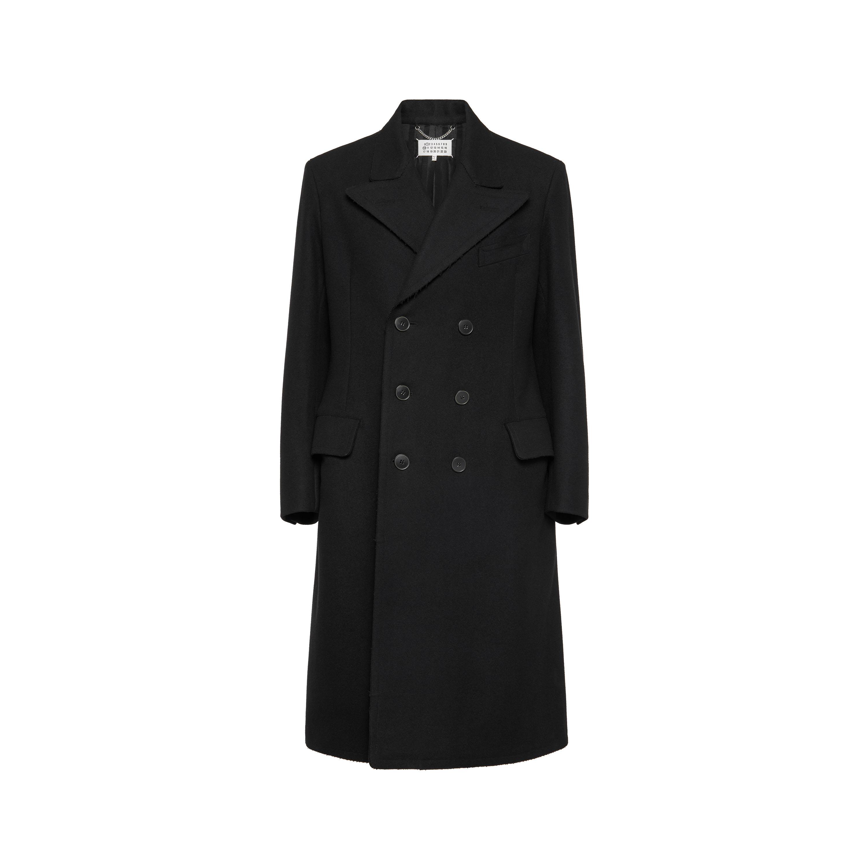 Men's Black Wool Coat | Maison Margiela