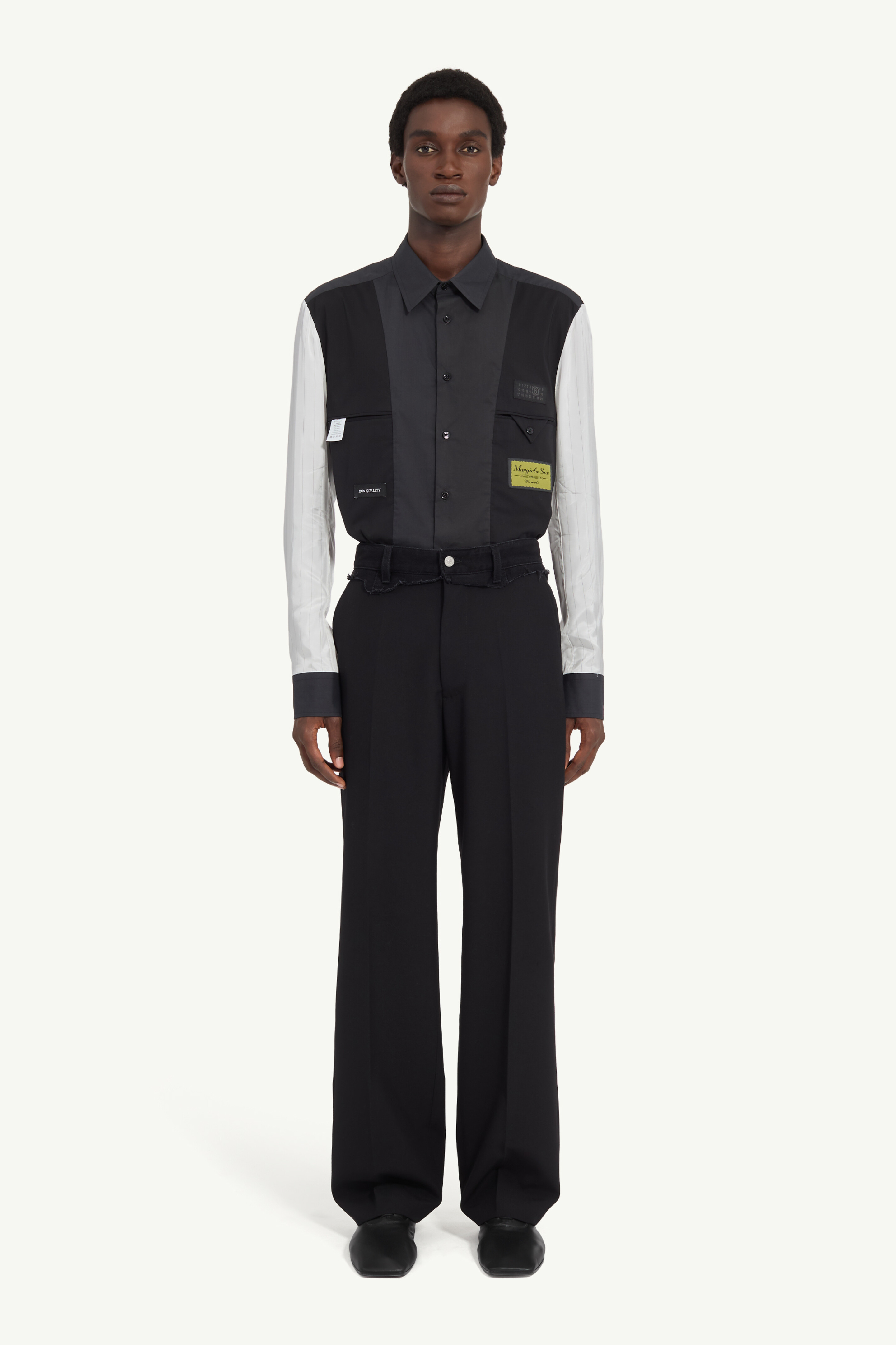 Replaced waist wool trousers