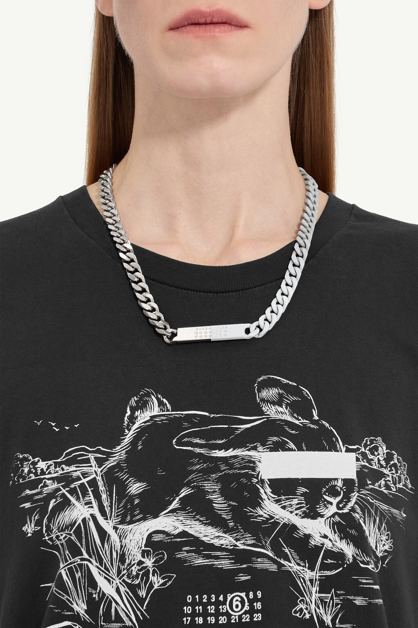 Minimal Logo ID Tag curb necklace