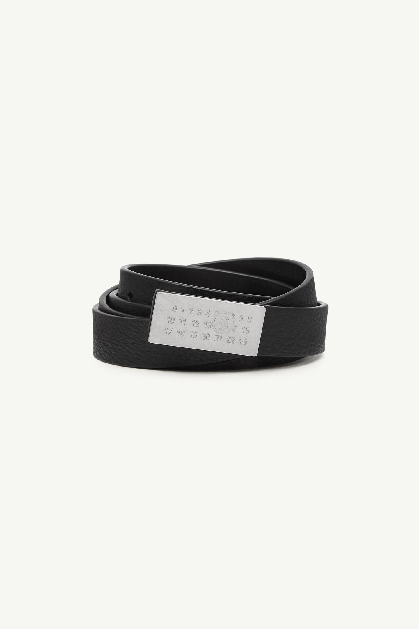 美品‼️ MM6 Maison Margiela ベルト　Numeric Women's Grainy Leather Numeric Belt | MM6